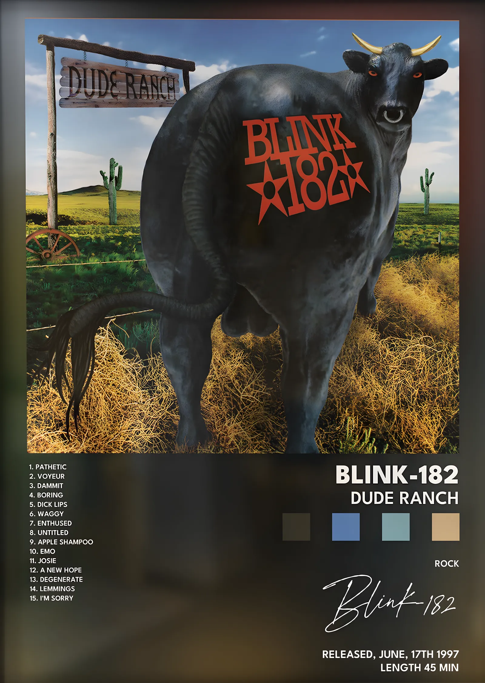 blink-182: Dude Ranch metal tablo