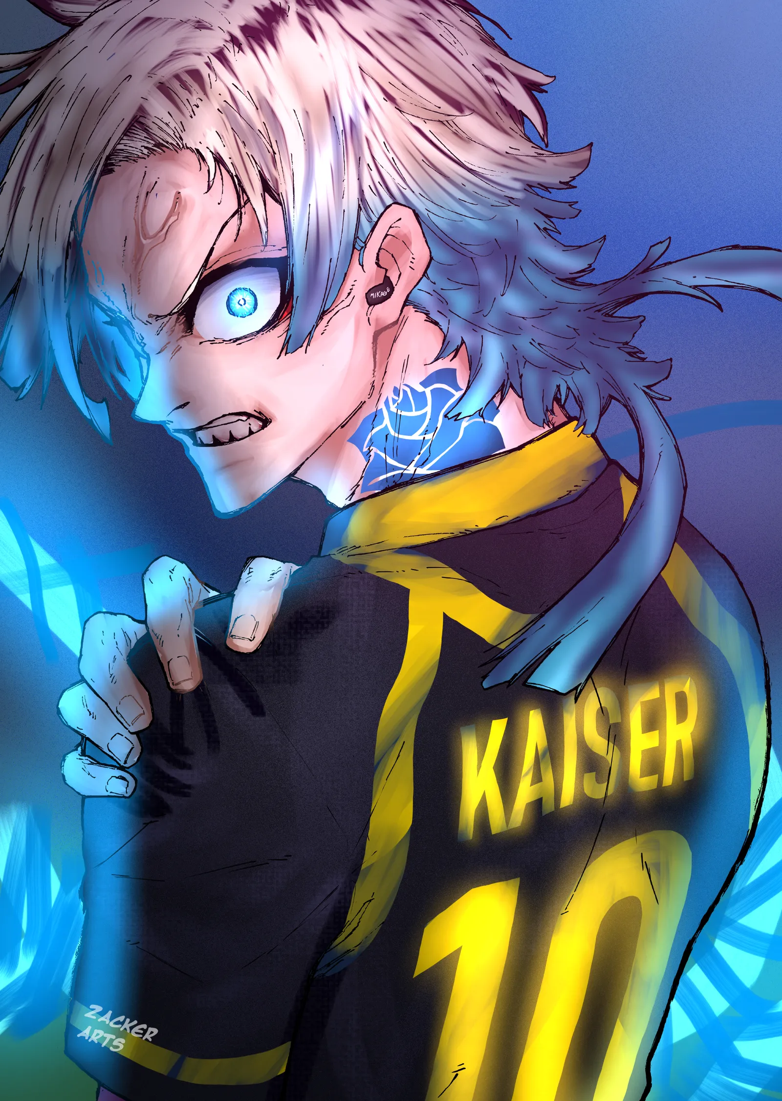 Blue Lock: On Numaralı Formada Kaiser metal tablo