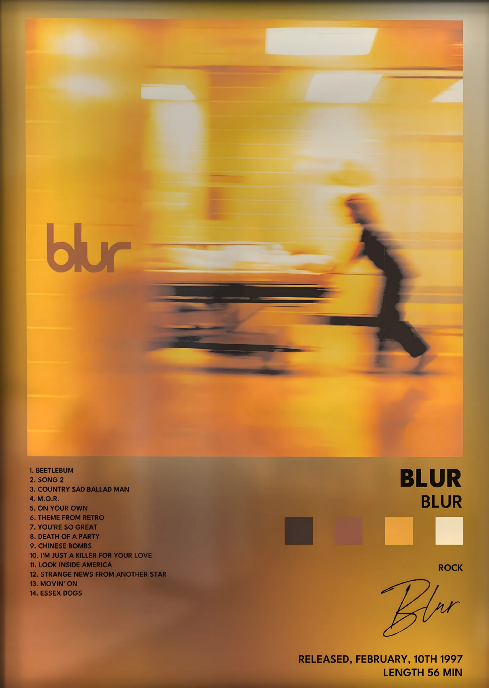 Blur: Blur metal tablo