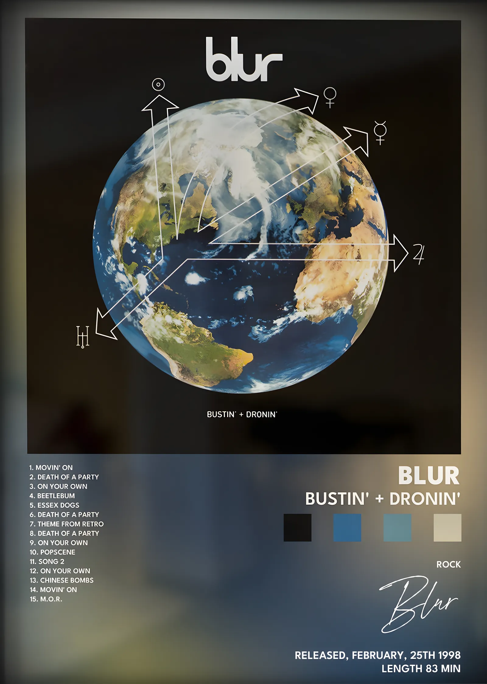 Blur: Bustin' + Dronin' metal tablo