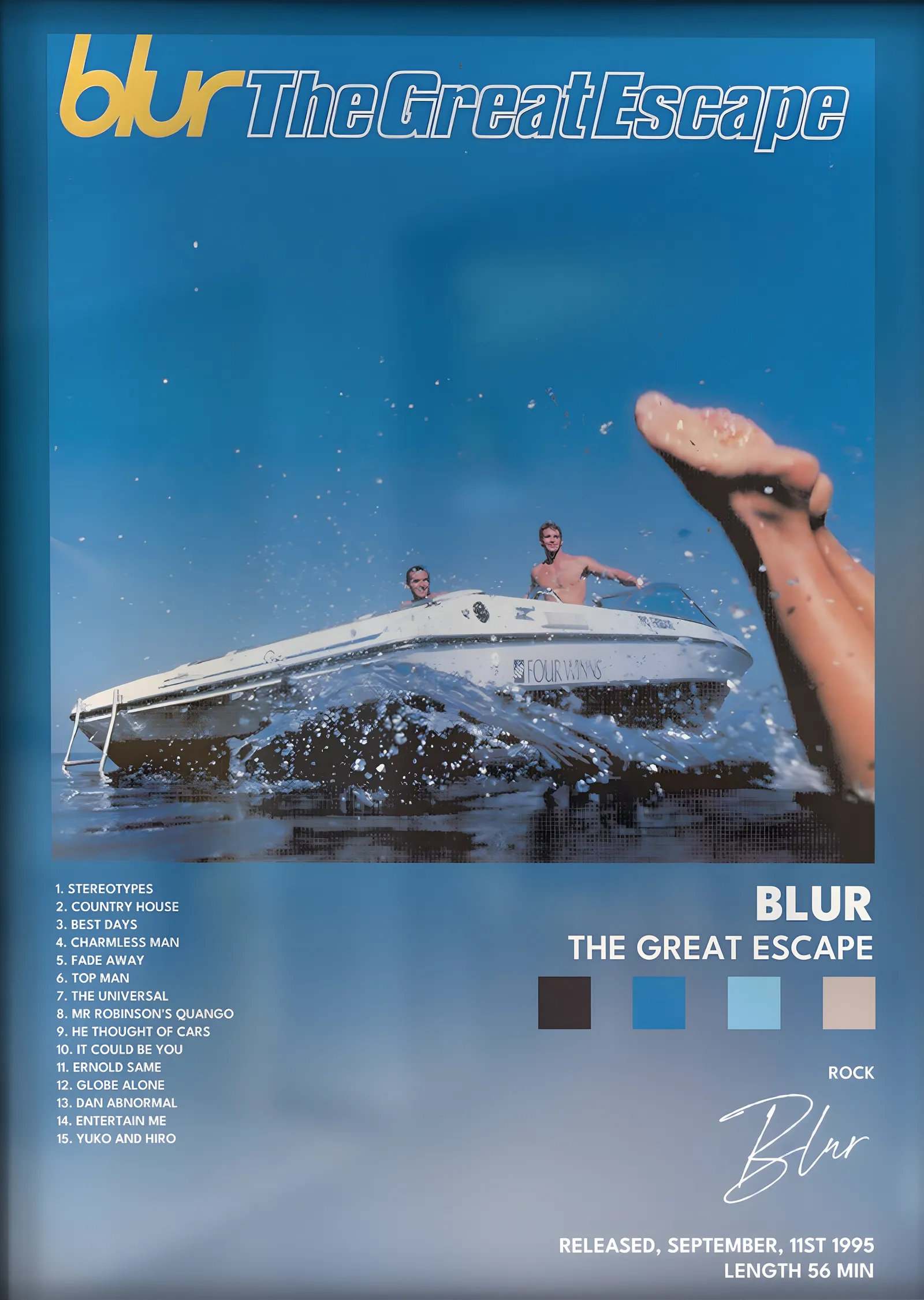 Blur: The Great Escape metal tablo