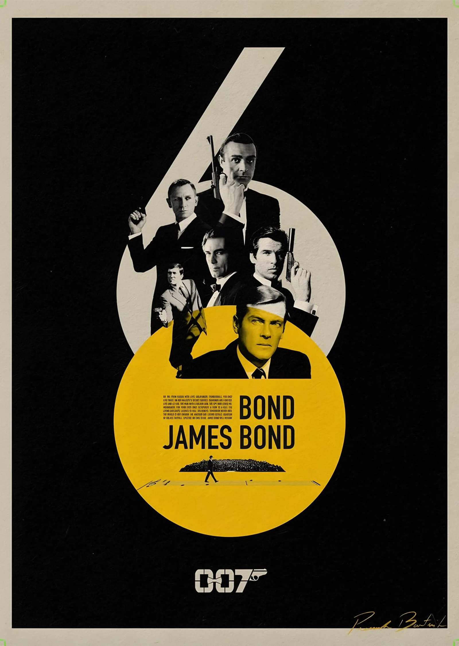 Bond James Bond 60 Yıl metal tablo