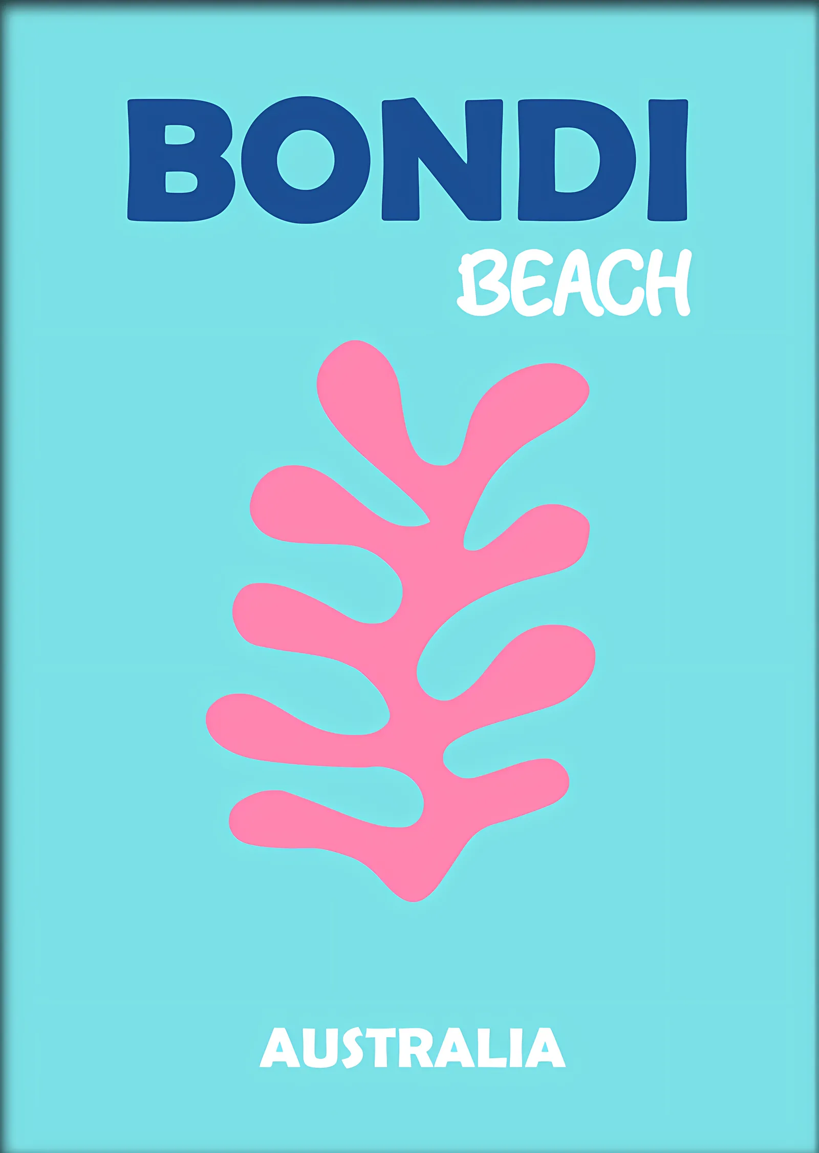 Bondi Beach Avustralya metal tablo