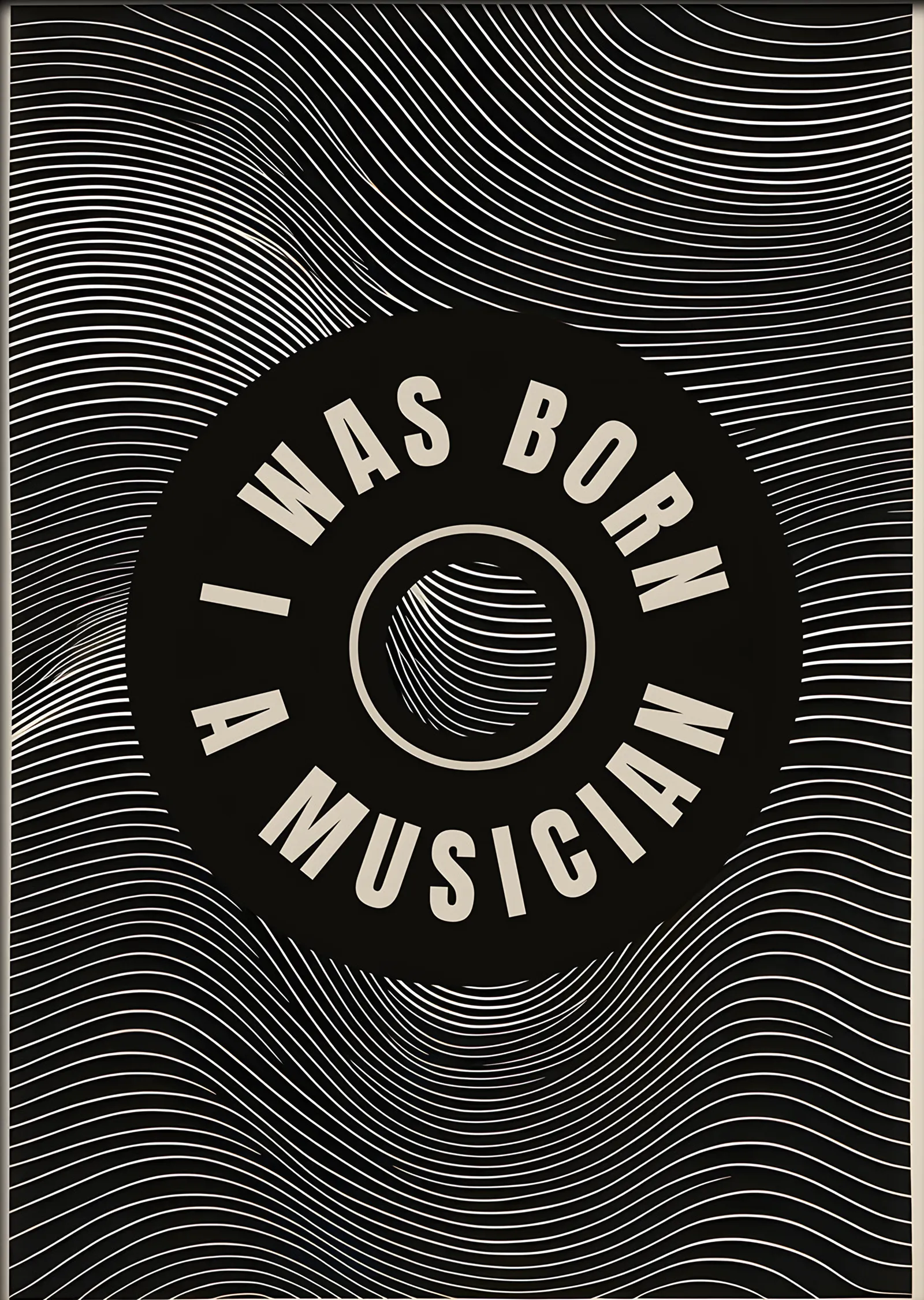 Born a Musician Plak metal tablo
