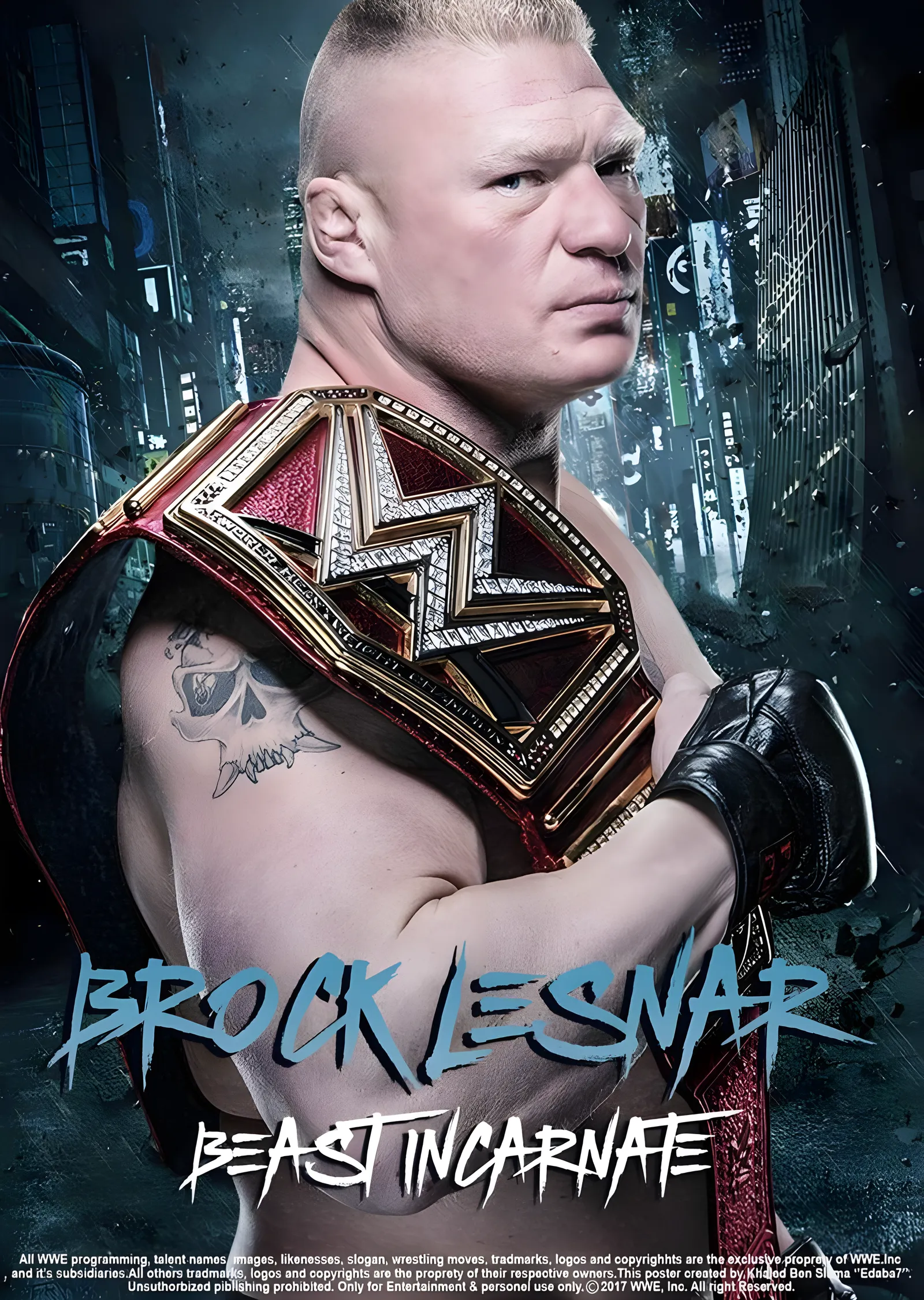 Brock Lesnar - Şampiyon Kemeri metal tablo