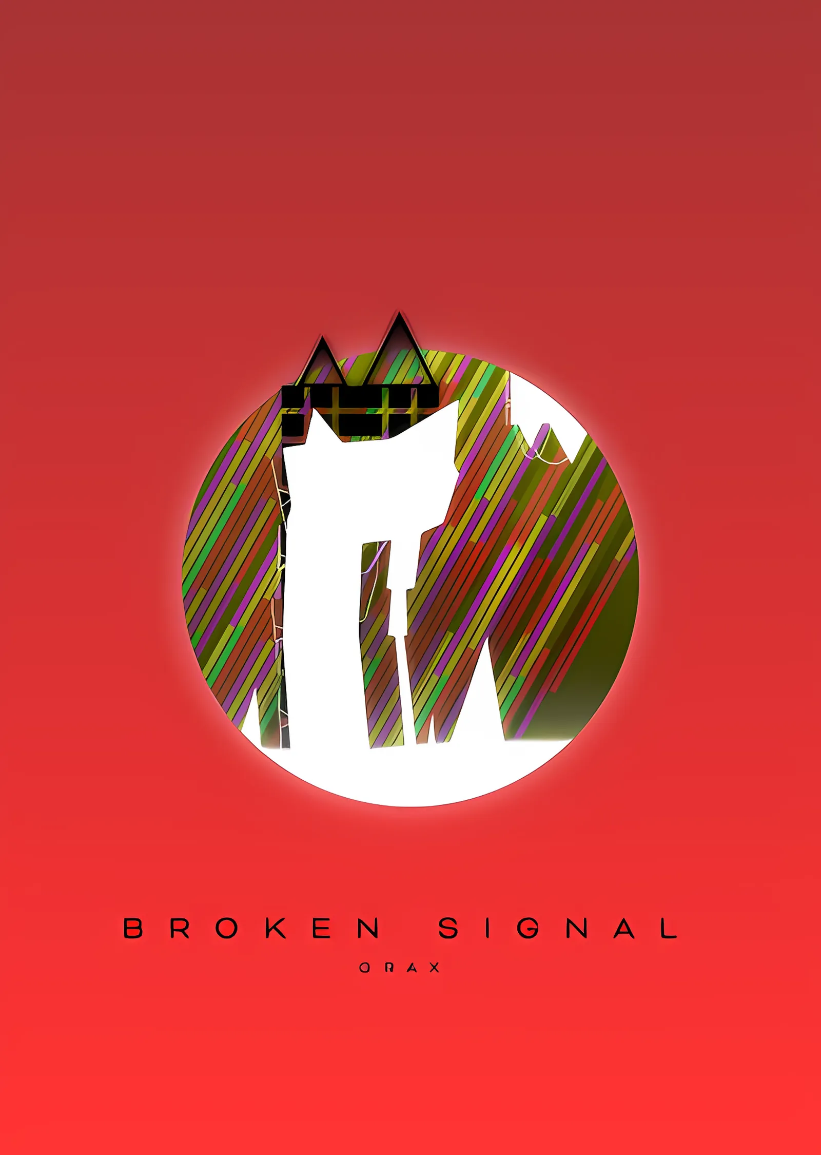 Broken Signal - Kırmızı Daire metal tablo