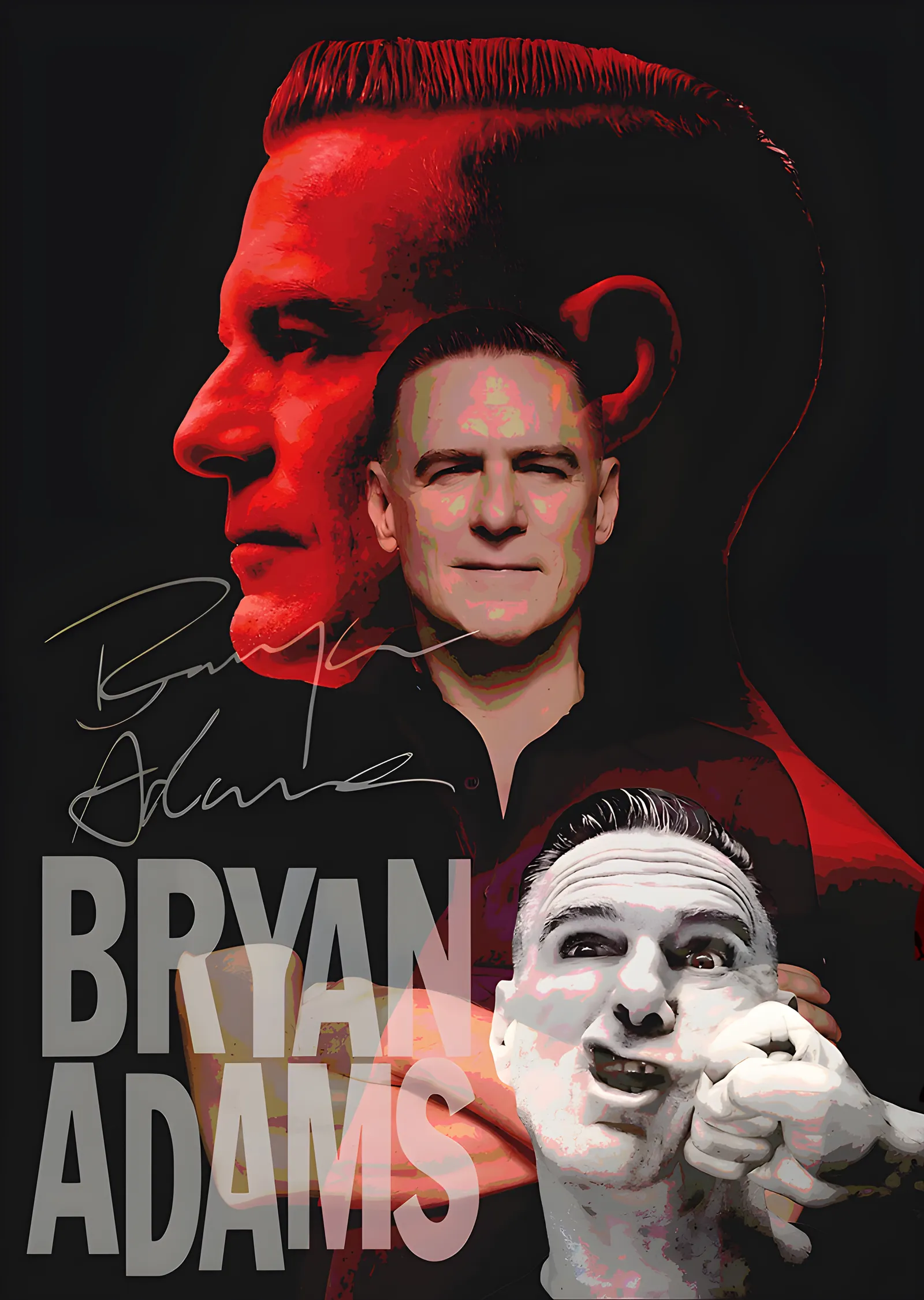 Bryan Adams - Kolaj metal tablo