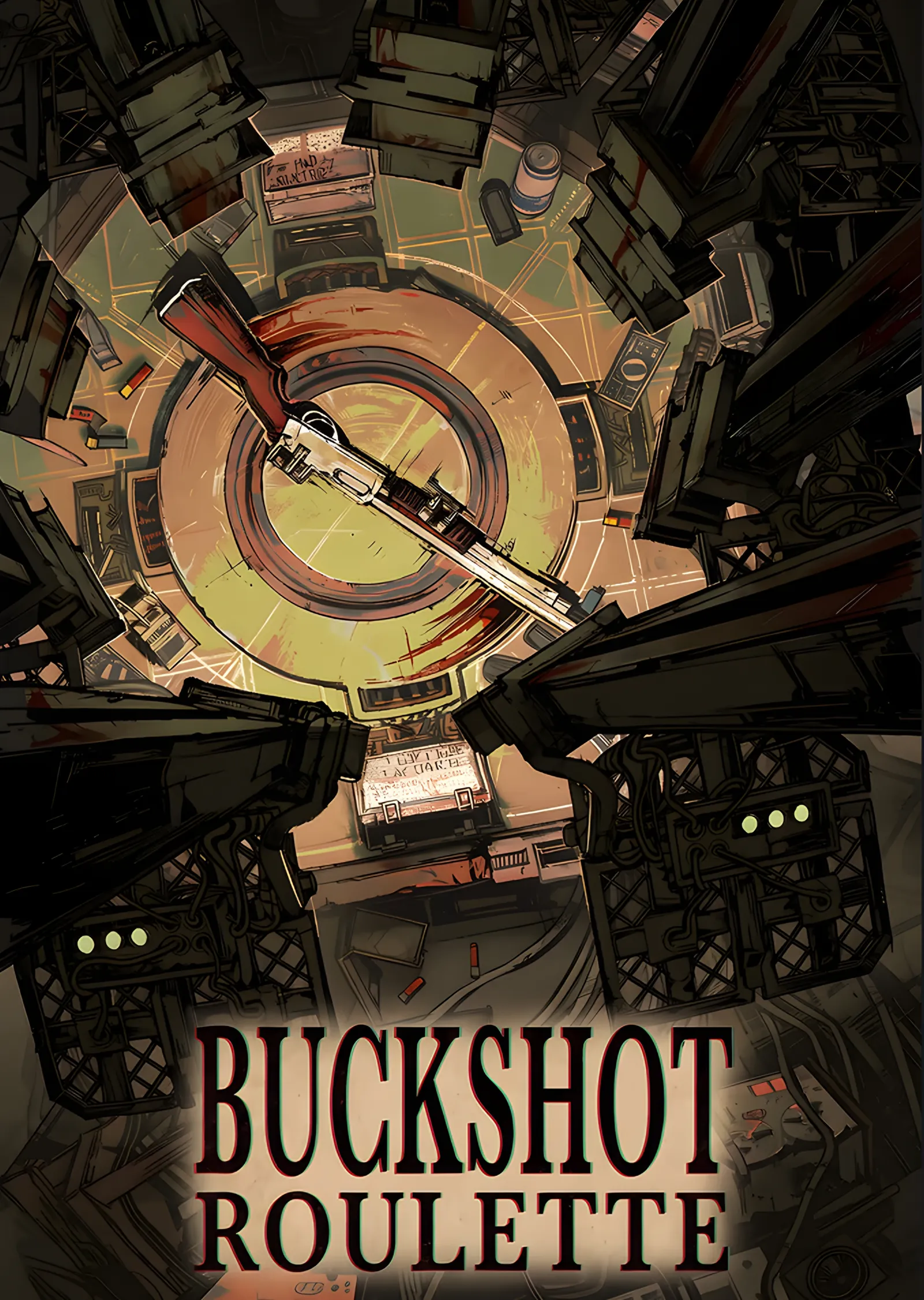 Buckshot Roulette: Masada Bekleyen Pompalı metal tablo