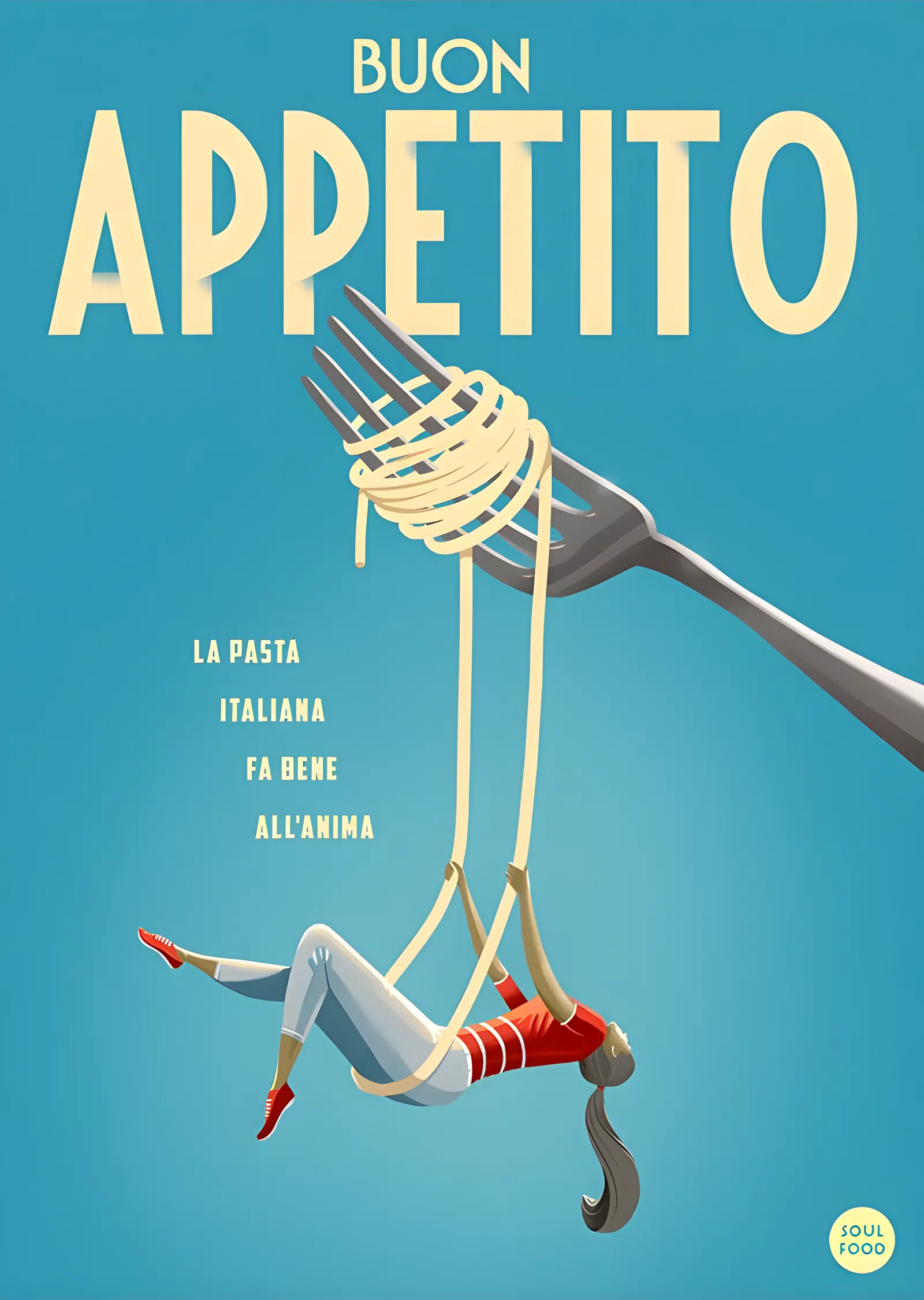 Buon Appetito - Makarna Afişi metal tablo