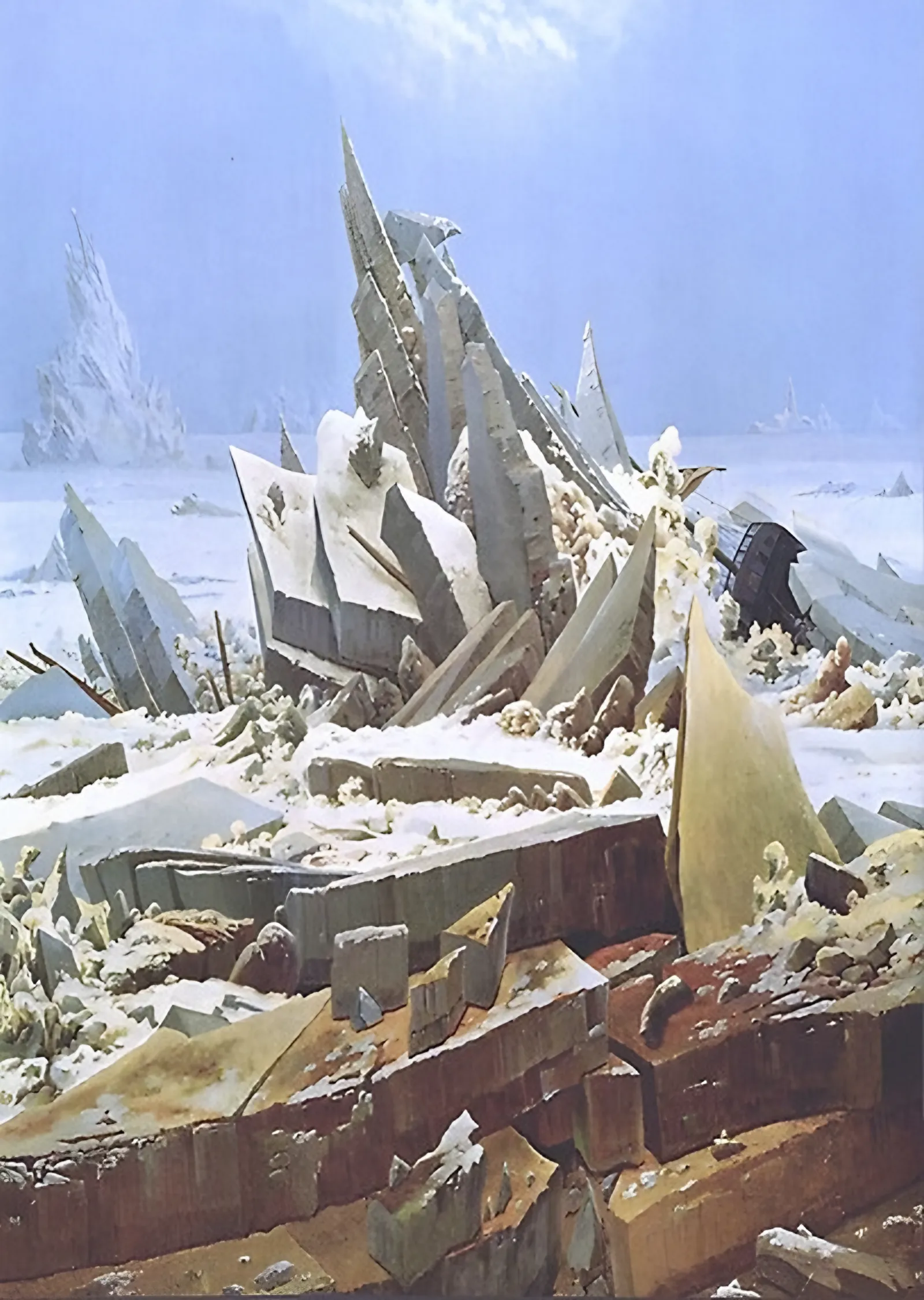 Buz Denizi - Caspar David Friedrich metal tablo