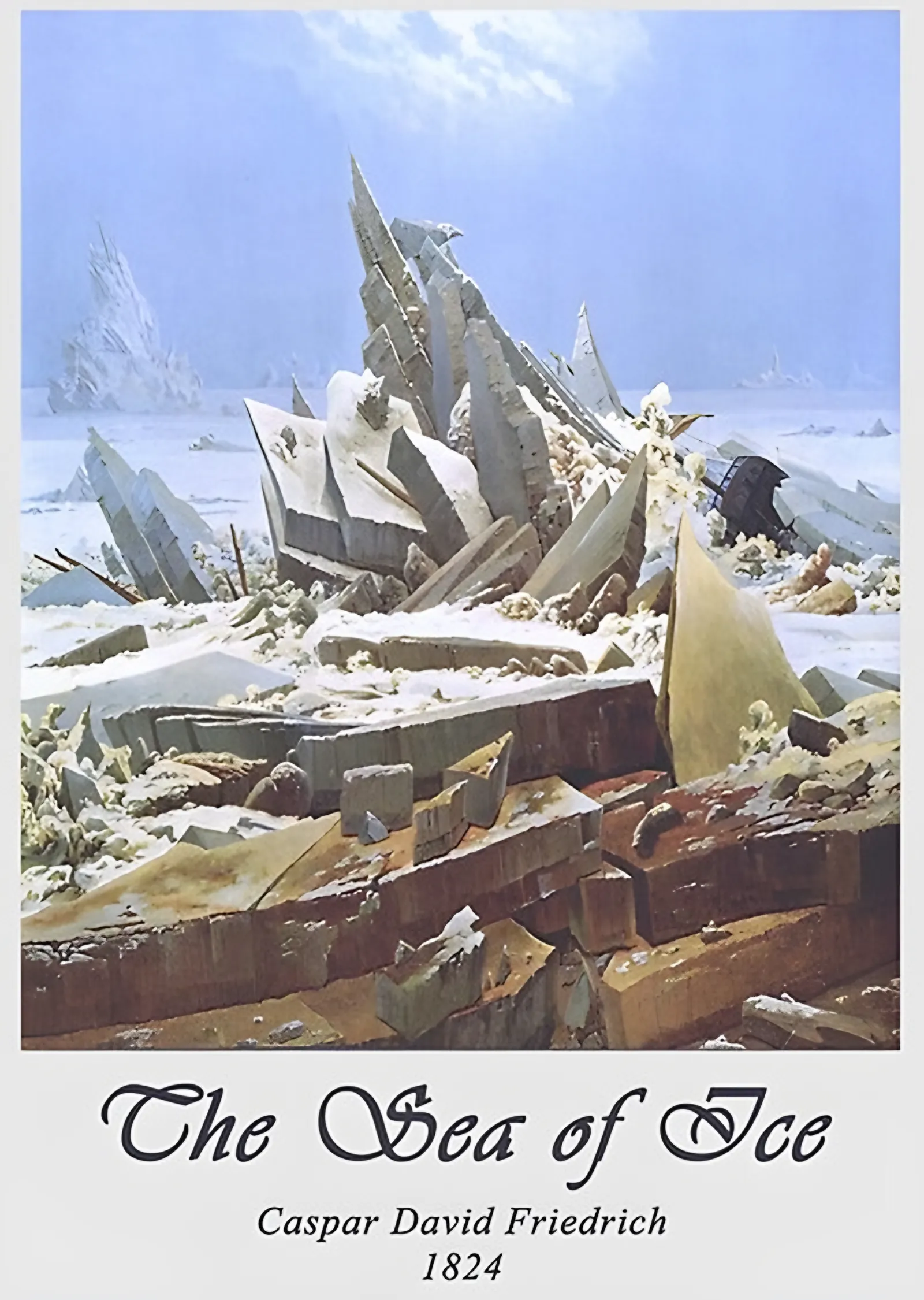 Buz Denizi Sergi Baskısı - Caspar David Friedrich metal tablo