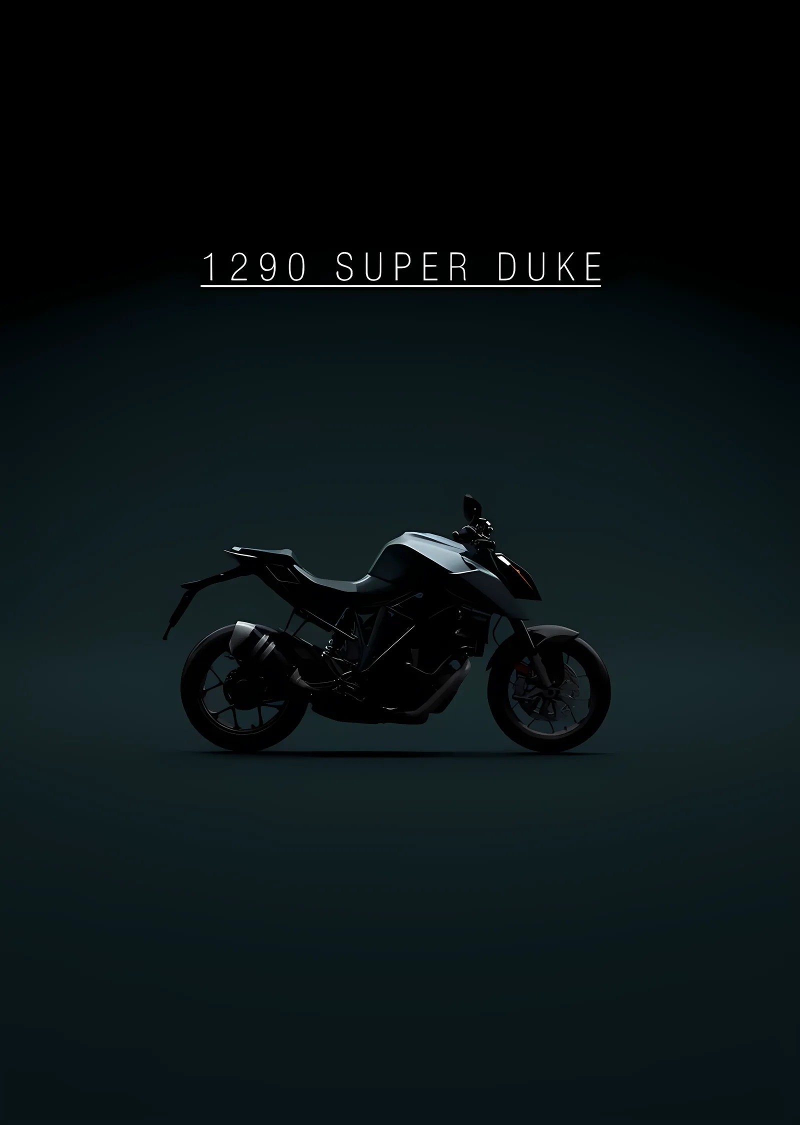 KTM 1290 Super Duke - Karanlık metal tablo