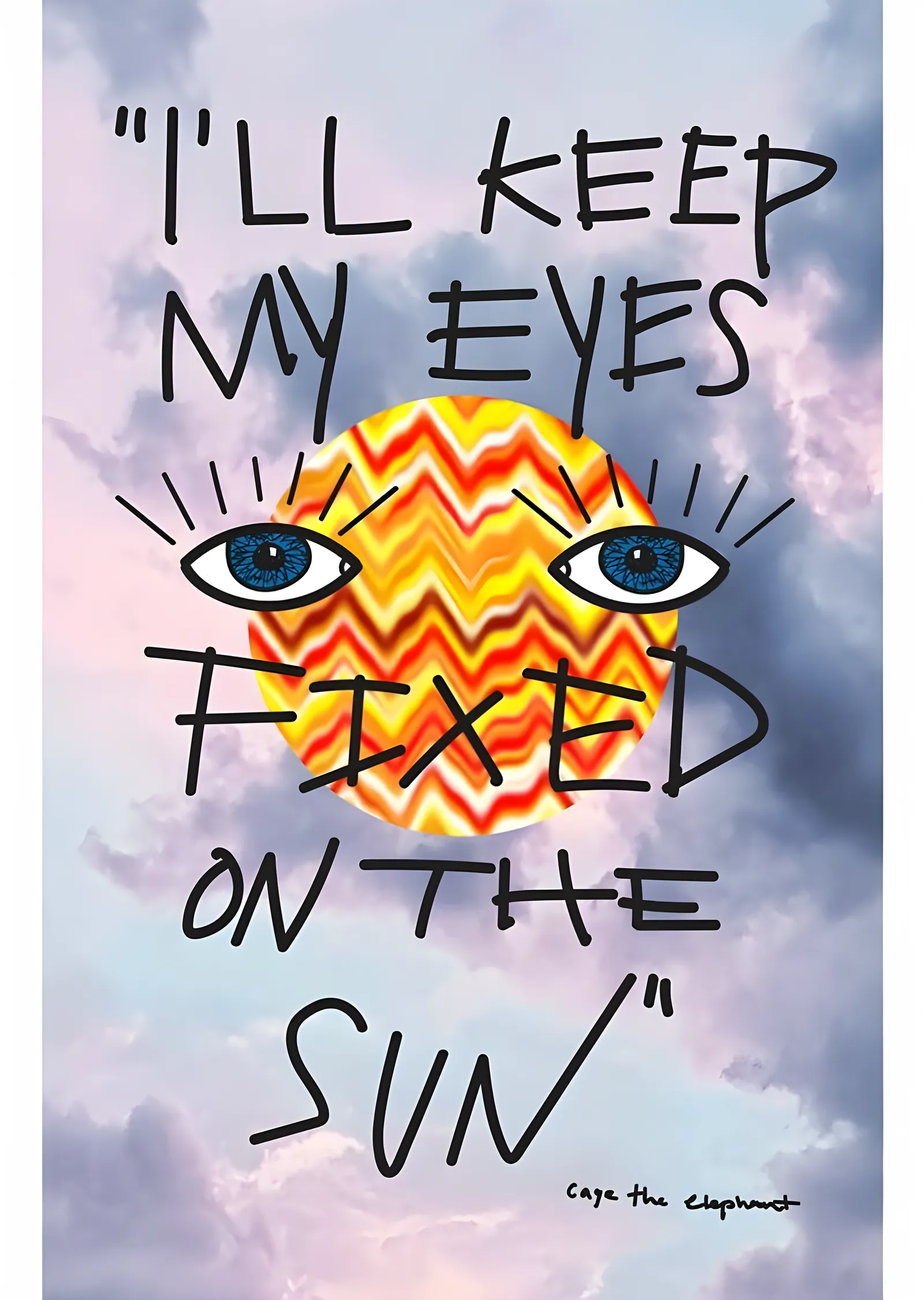 Cage the Elephant: Eyes Fixed on the Sun metal tablo