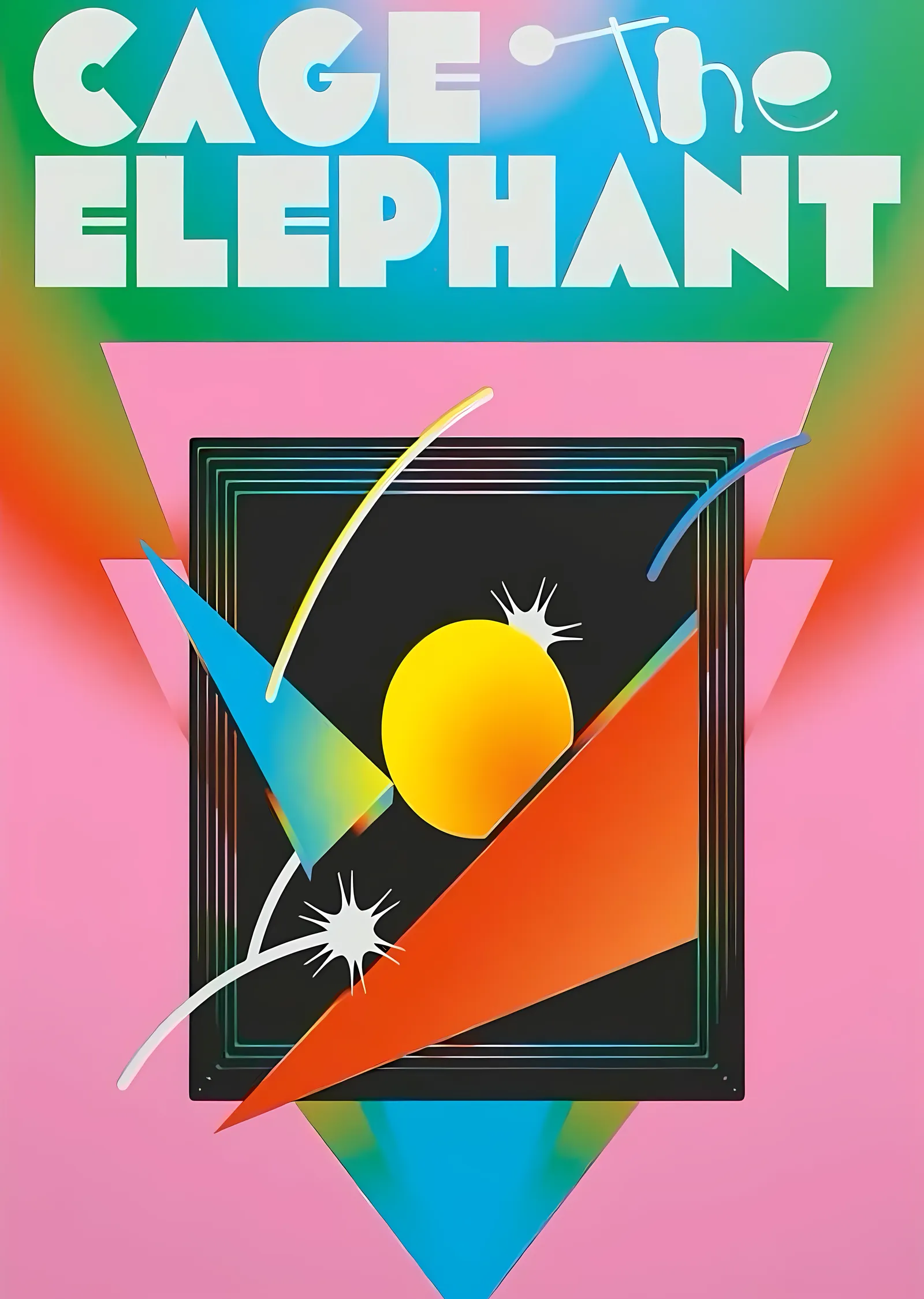 Cage the Elephant: Neon Pill Konser Afişi metal tablo