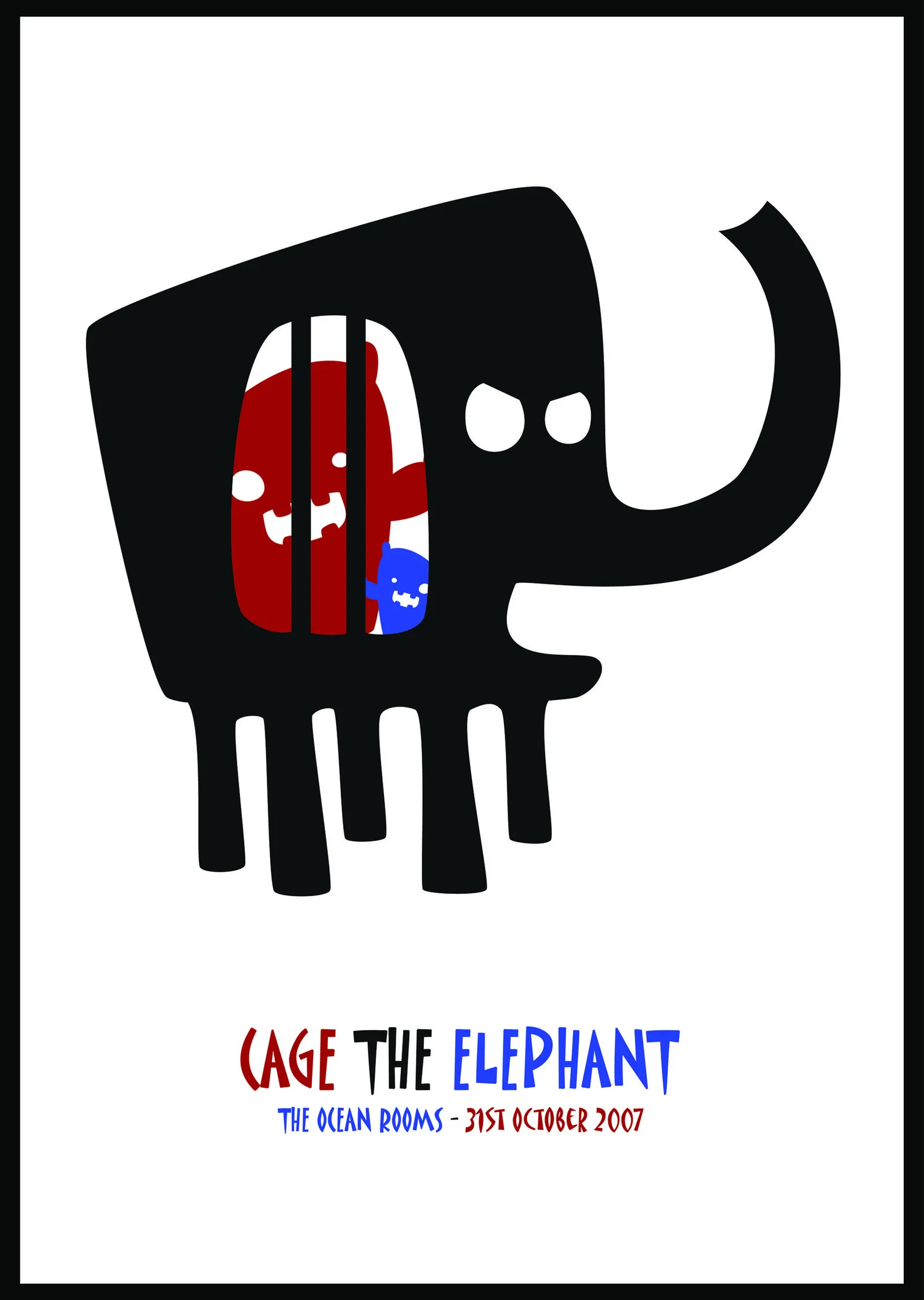 Cage the Elephant: Ocean Rooms 2007 metal tablo