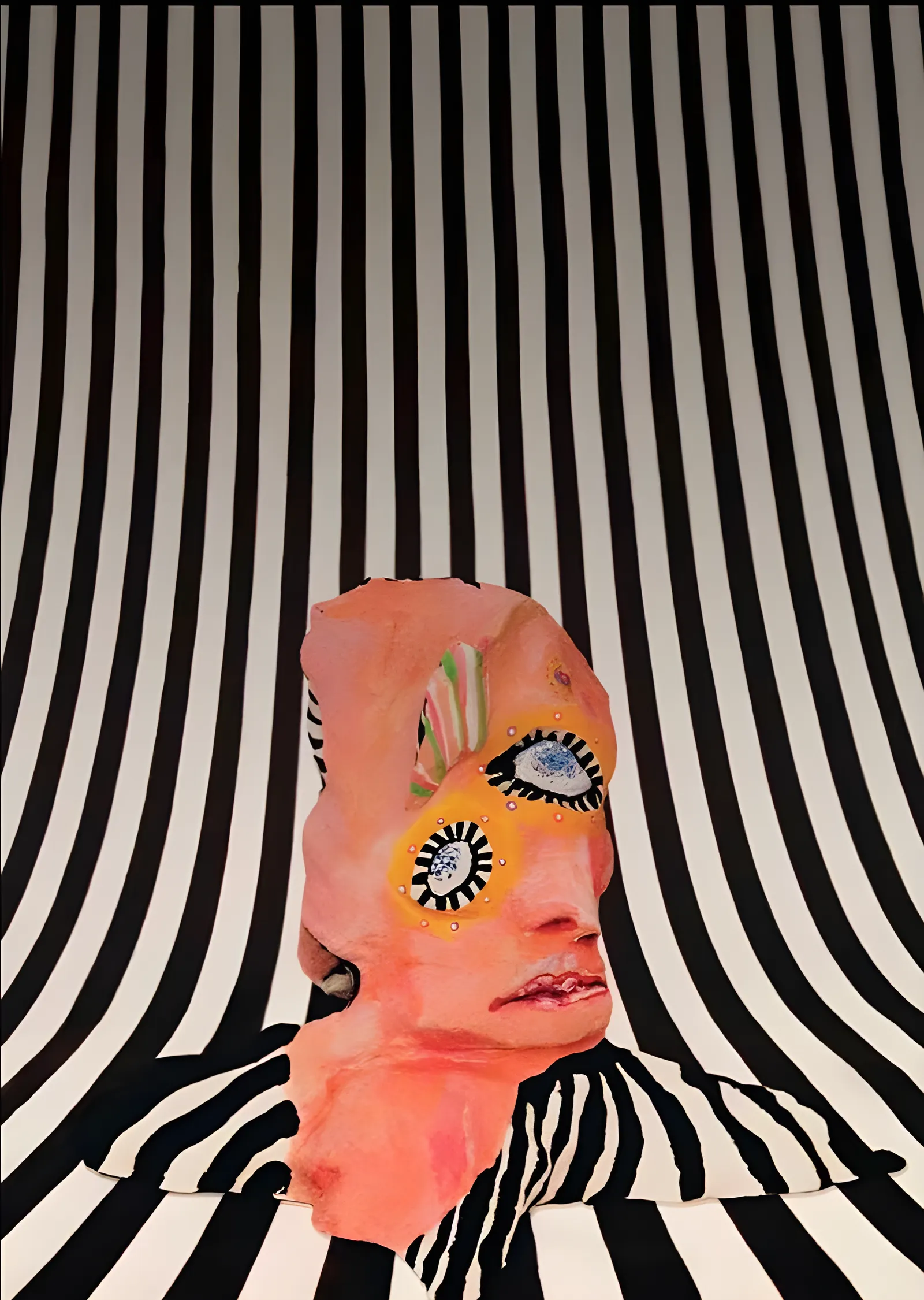 Cage the Elephant: Optik Çizgi Kolajı metal tablo