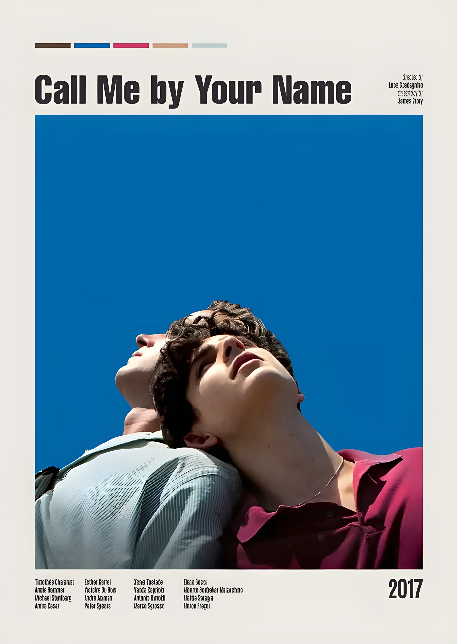 Call Me by Your Name - Mavi Gökyüzü metal tablo