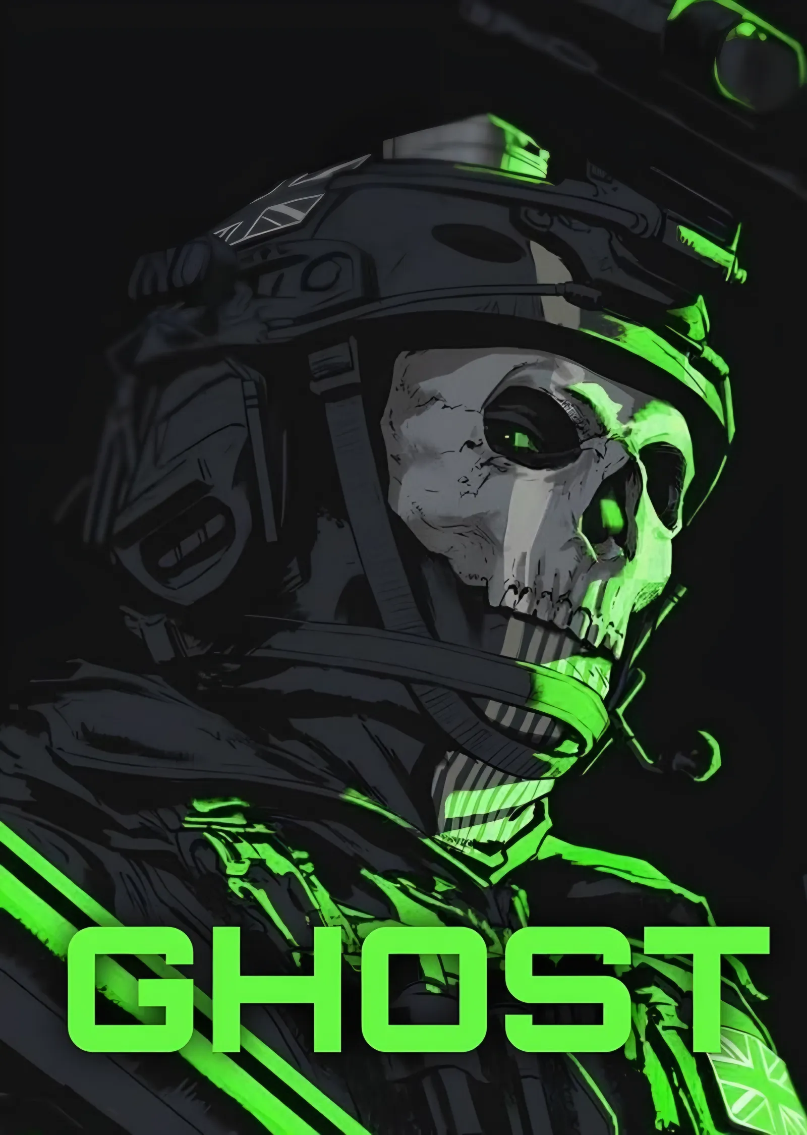 Call of Duty Ghost - Neon Hat metal tablo