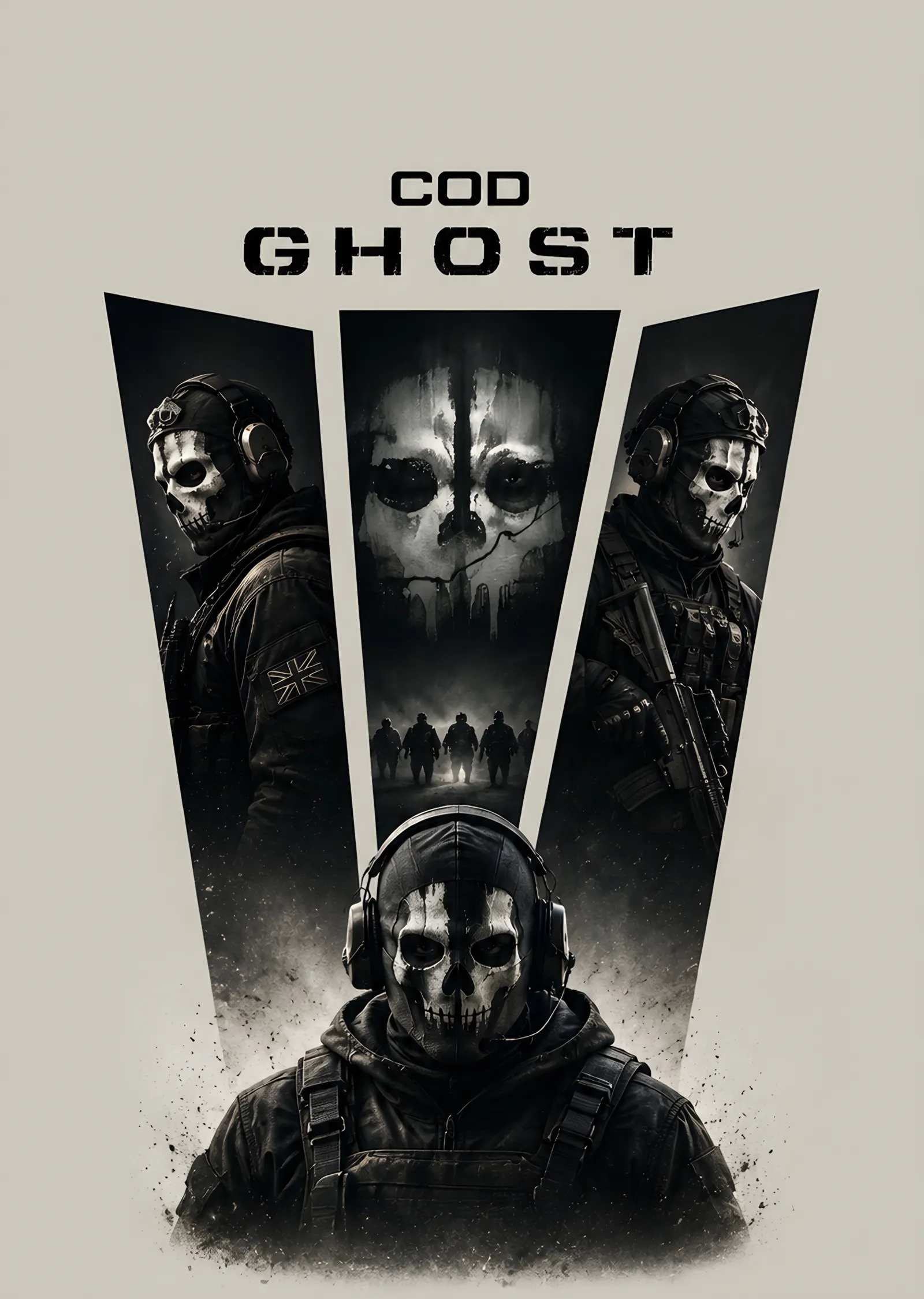 Call of Duty Ghosts - Minimalist Afiş metal tablo
