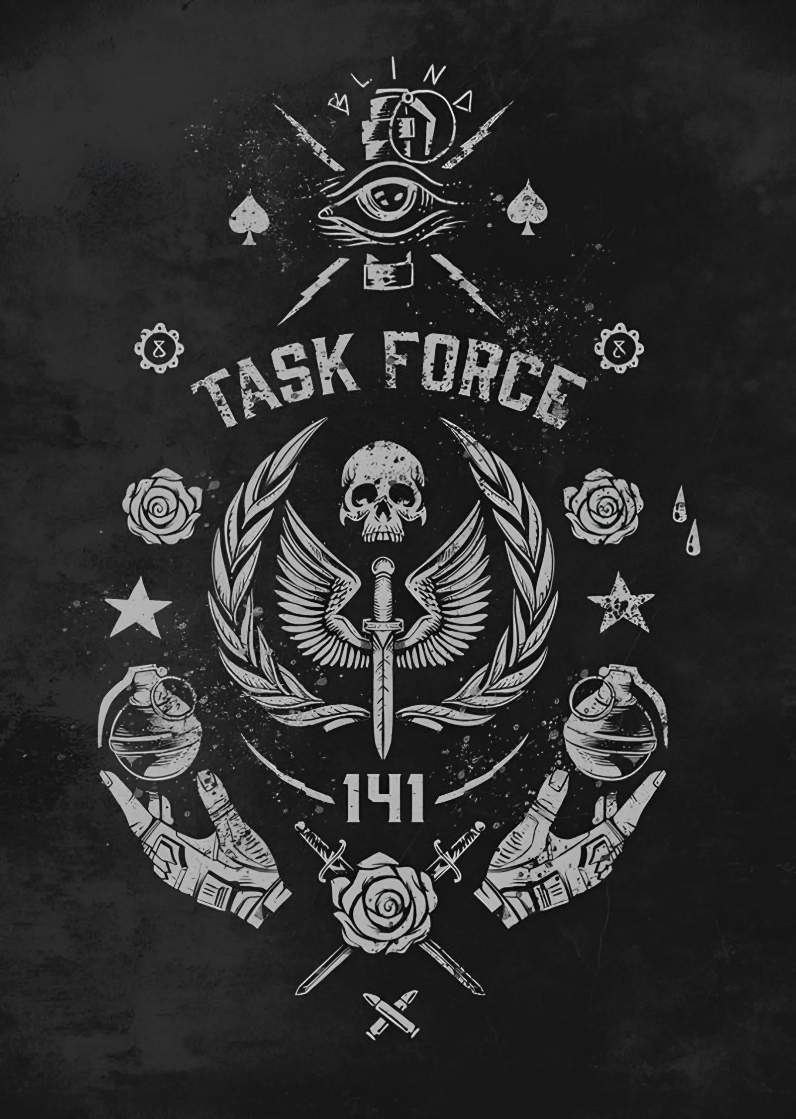 Call of Duty - Task Force 141 Amblemi metal tablo