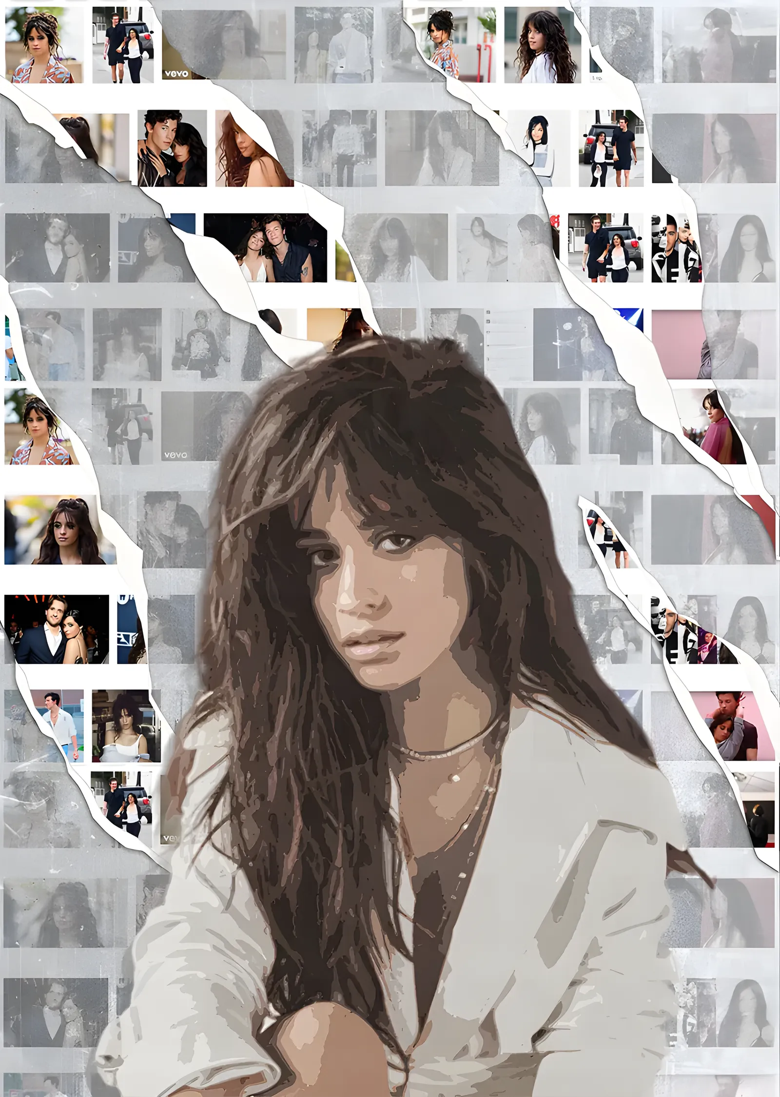 Camila Cabello: Fotoğraf Duvarı Kolajı metal tablo