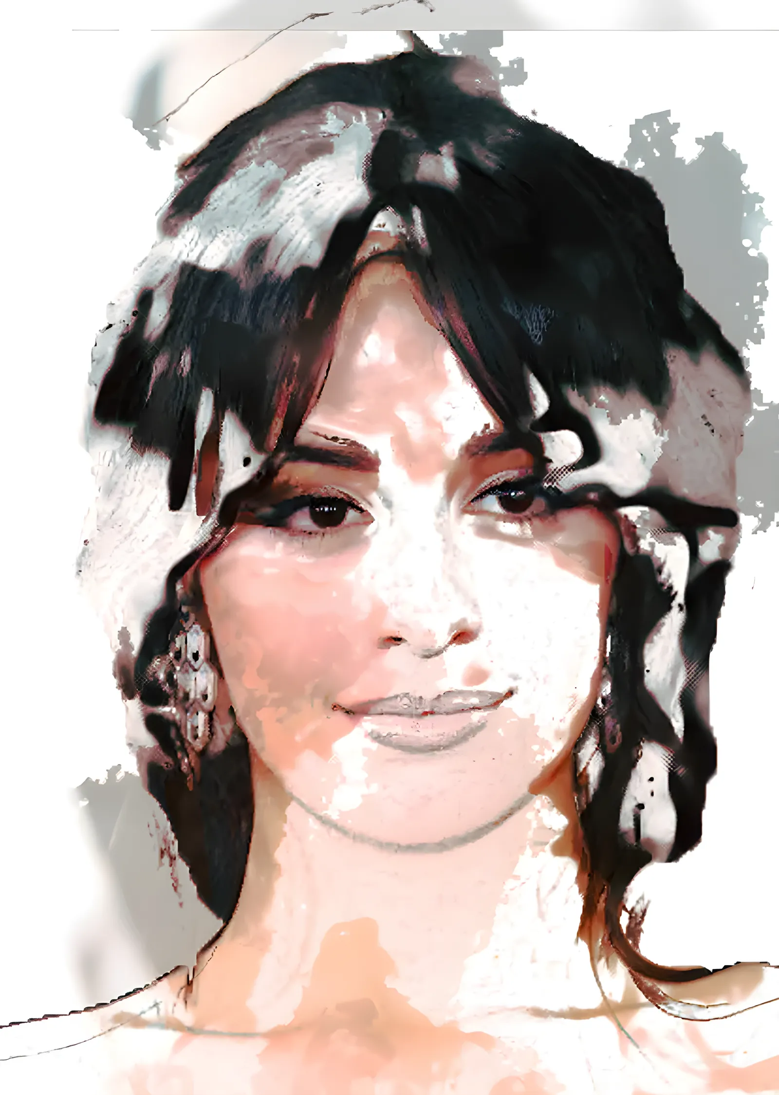 Camila Cabello: Mürekkep Lekeli Portre metal tablo