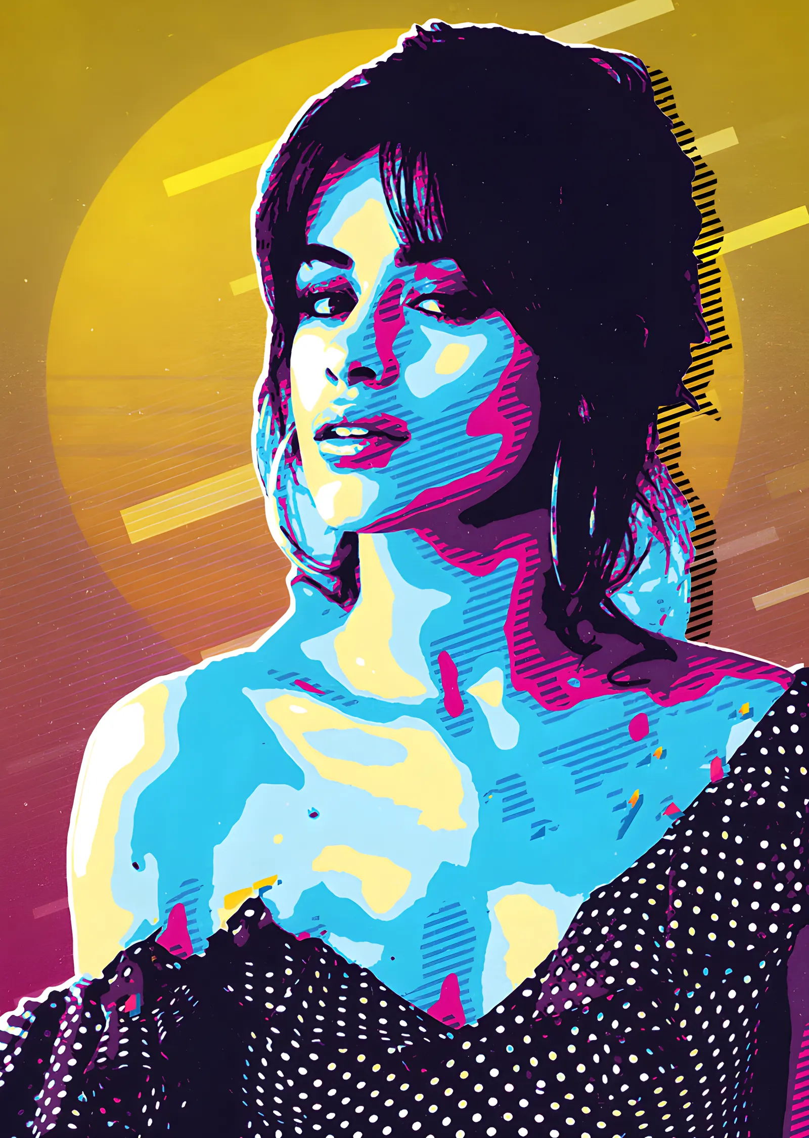 Camila Cabello: Sarı Güneş Diski metal tablo