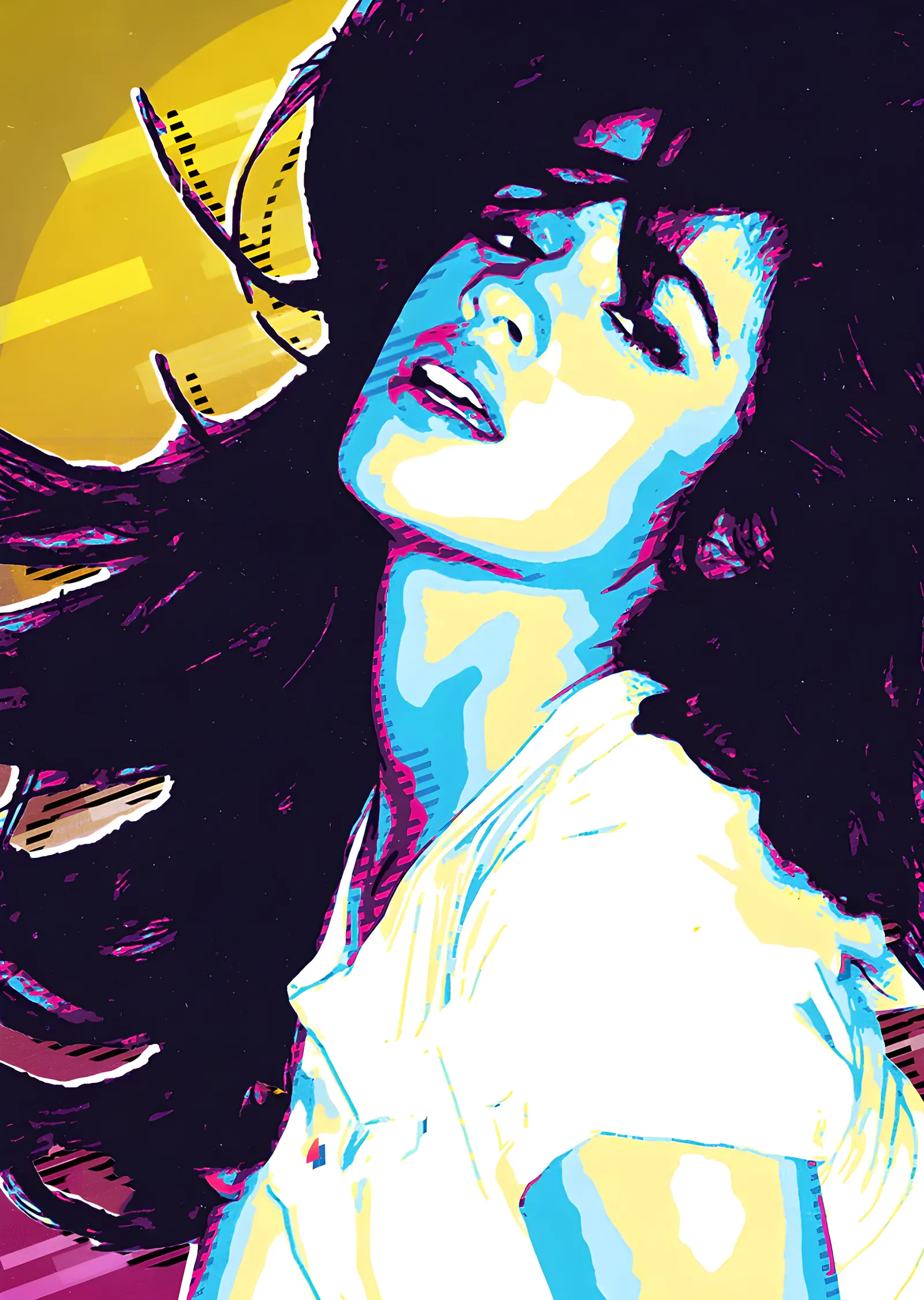 Camila Cabello - Sarı Şapka metal tablo