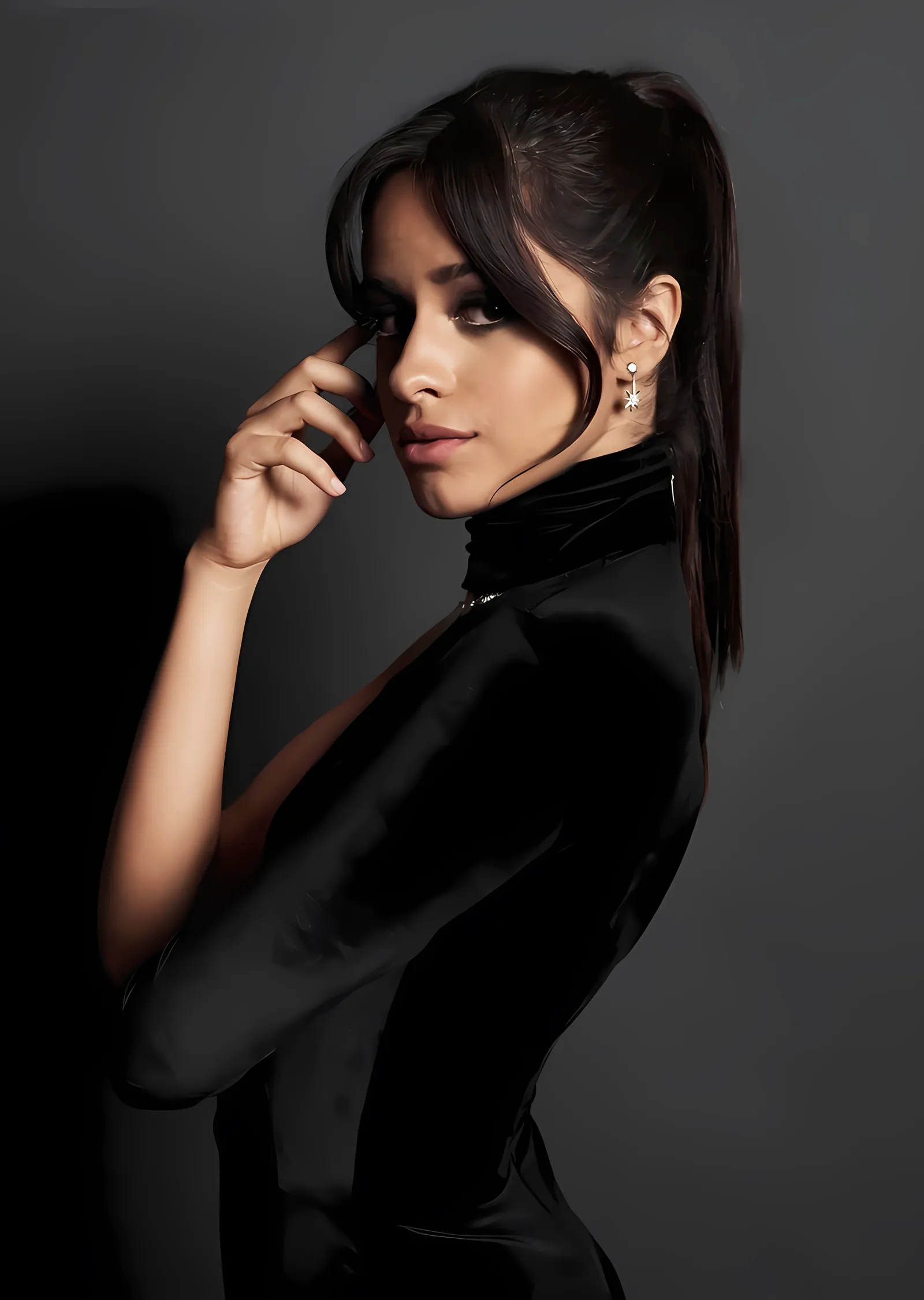 Camila Cabello: Siyah Elbise metal tablo