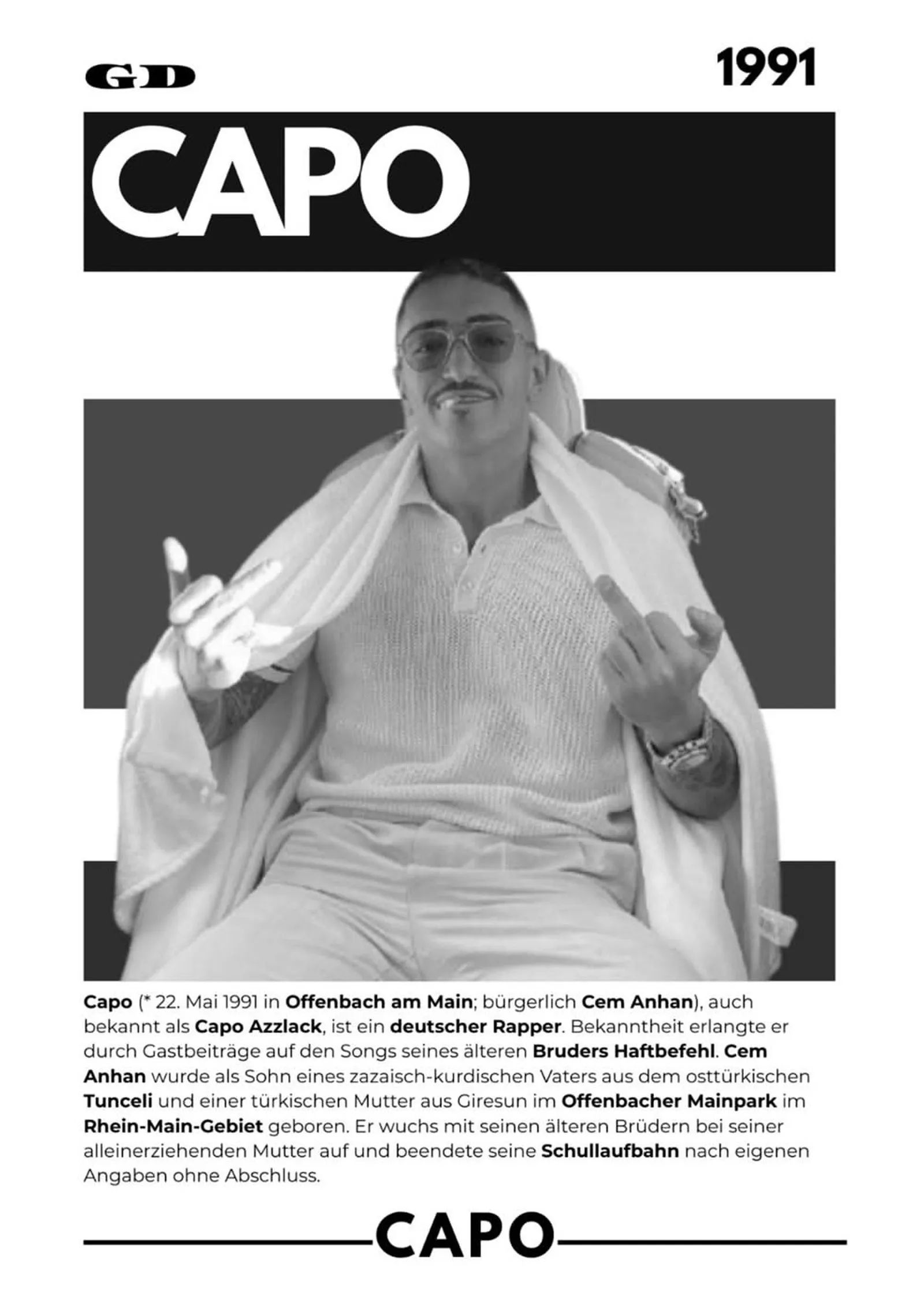 Capo: 1991 Künye Afişi metal tablo