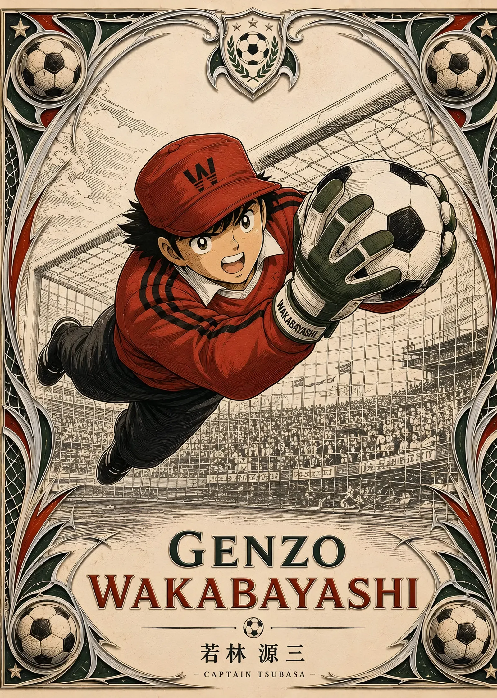 Captain Tsubasa - Genzo Wakabayashi metal tablo