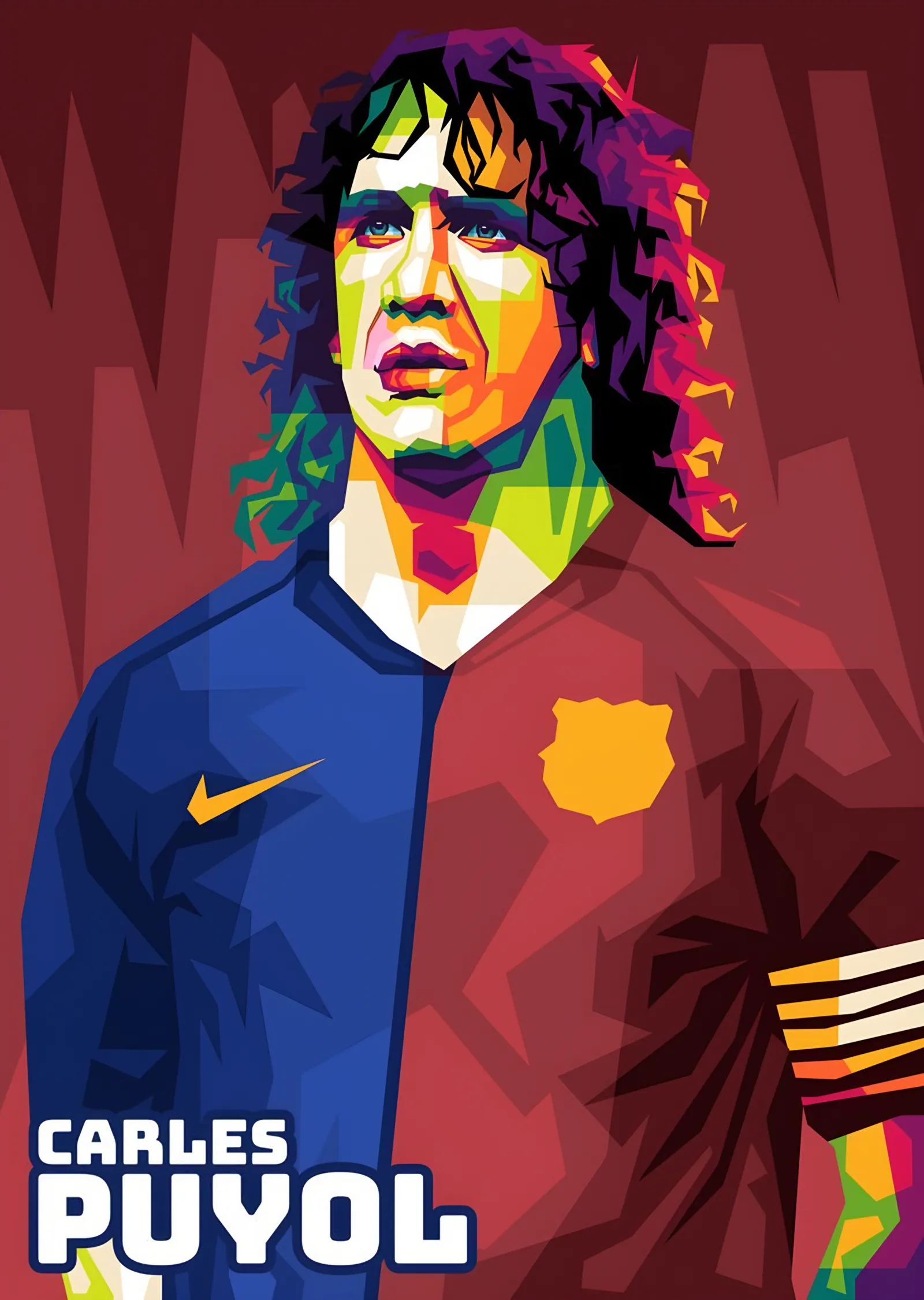 Carles Puyol: Pop Art Portre metal tablo
