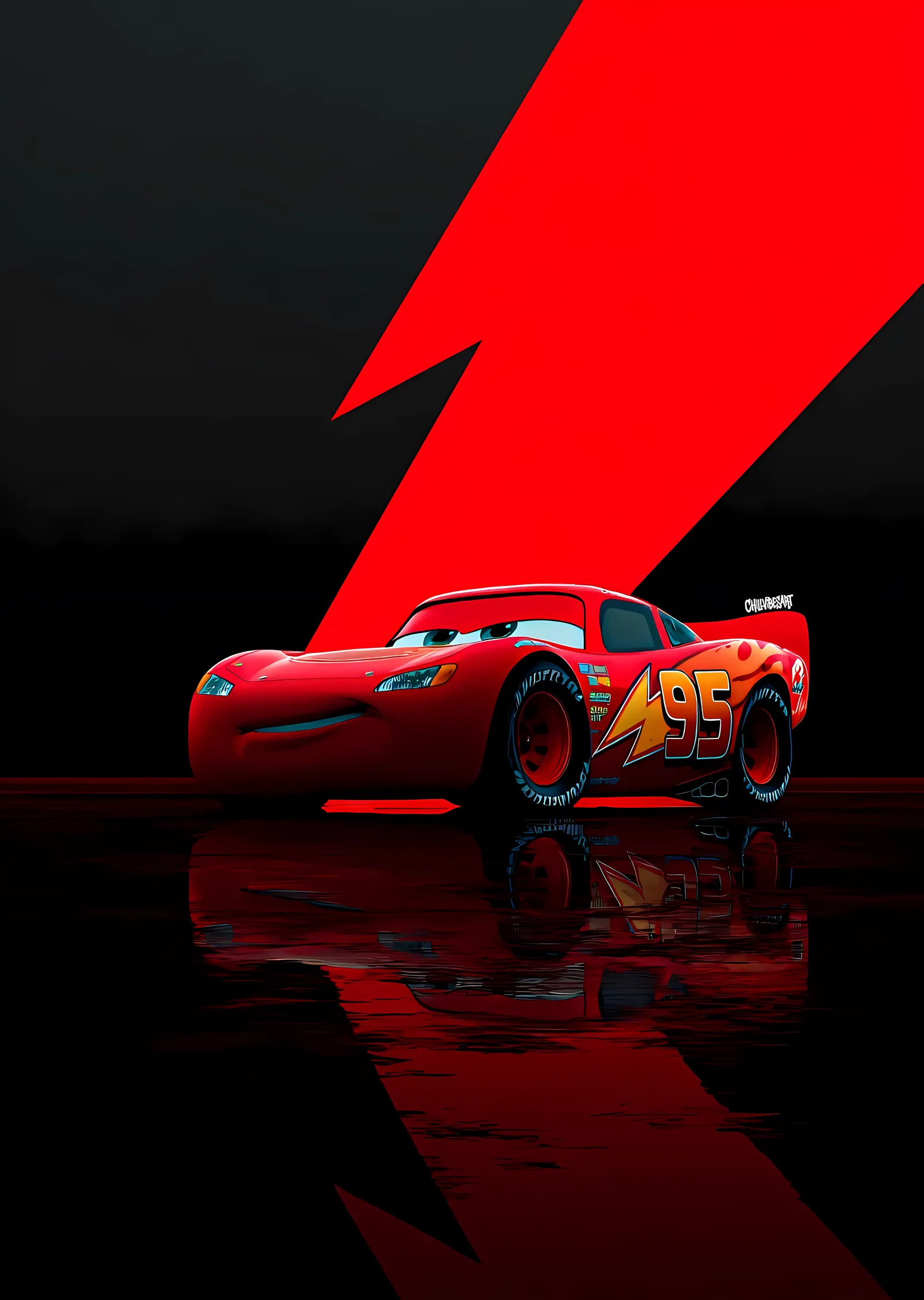 Cars - Kırmızı Şimşek metal tablo