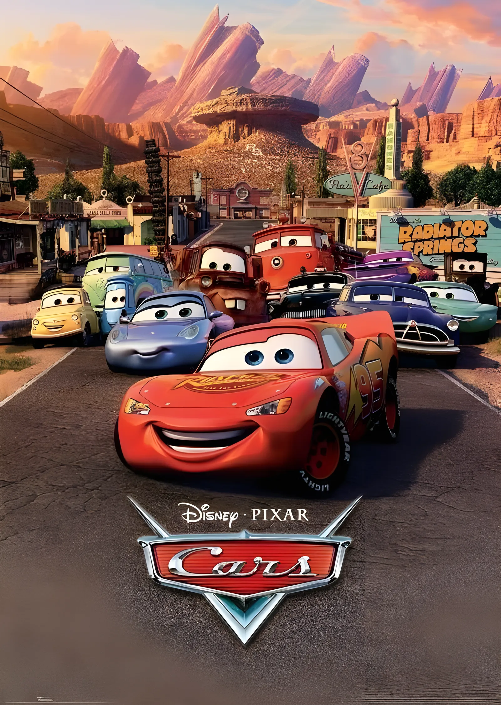 Cars - Radiator Springs metal tablo
