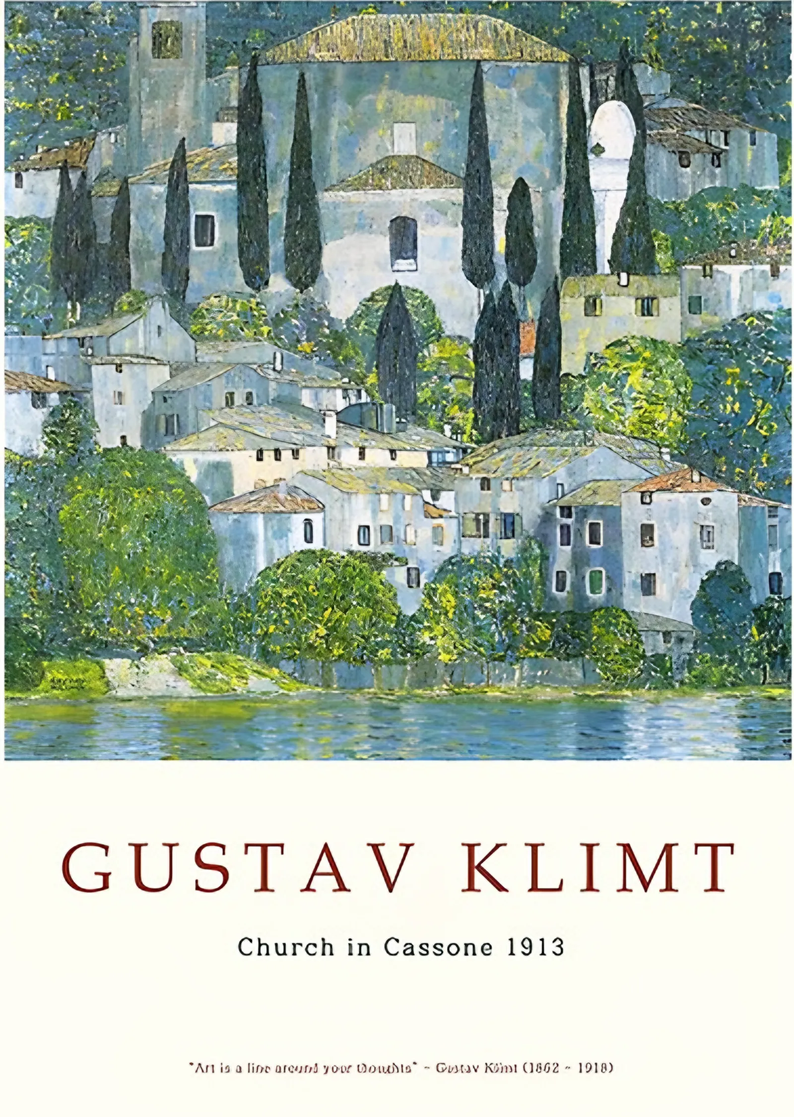 Cassone'deki Kilise - Gustav Klimt metal tablo