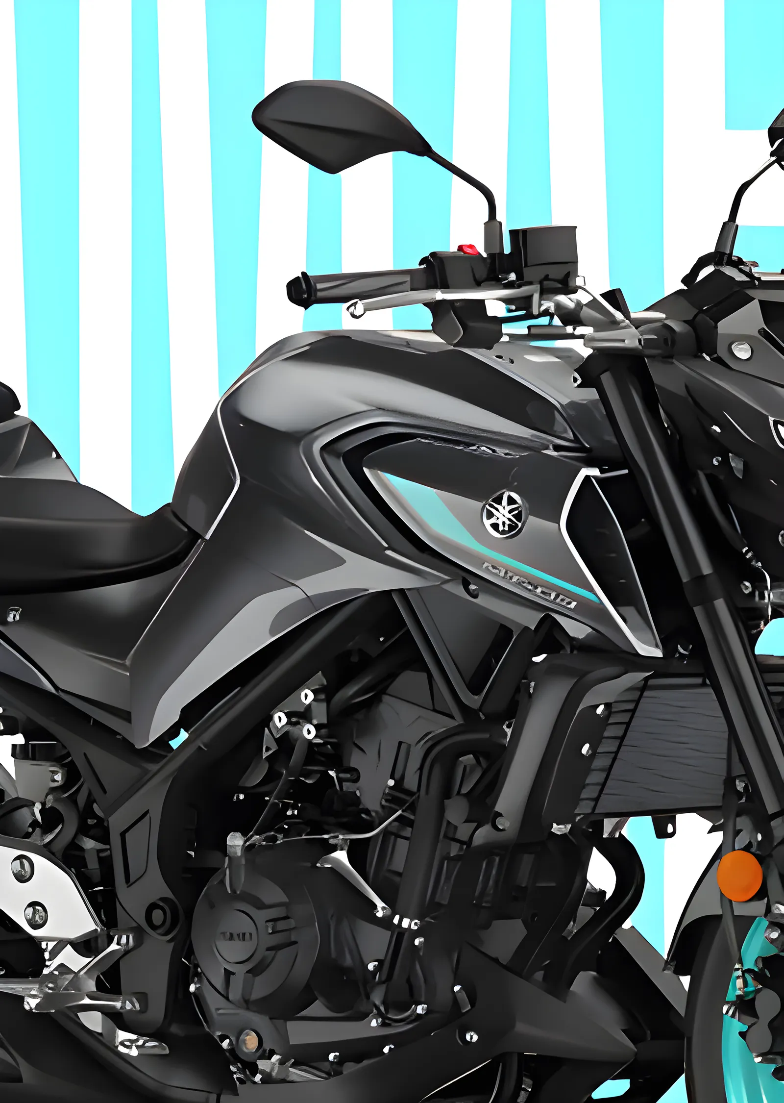 Yamaha MT-09 - Yakın Plan metal tablo