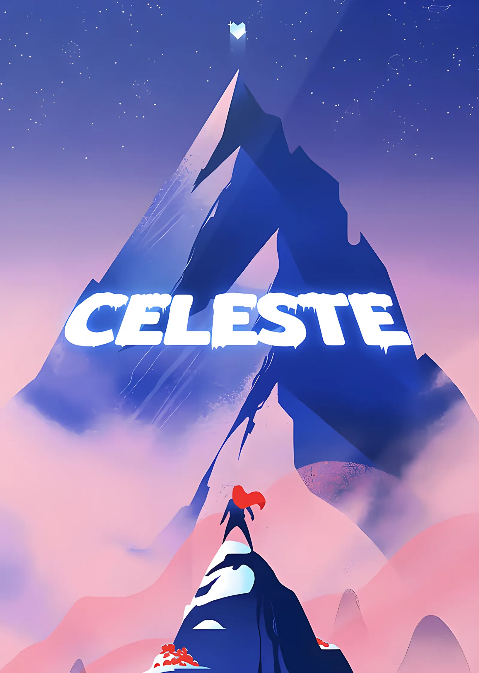 Celeste: Mavi Dağın Eteğinde Küçük Figür metal tablo