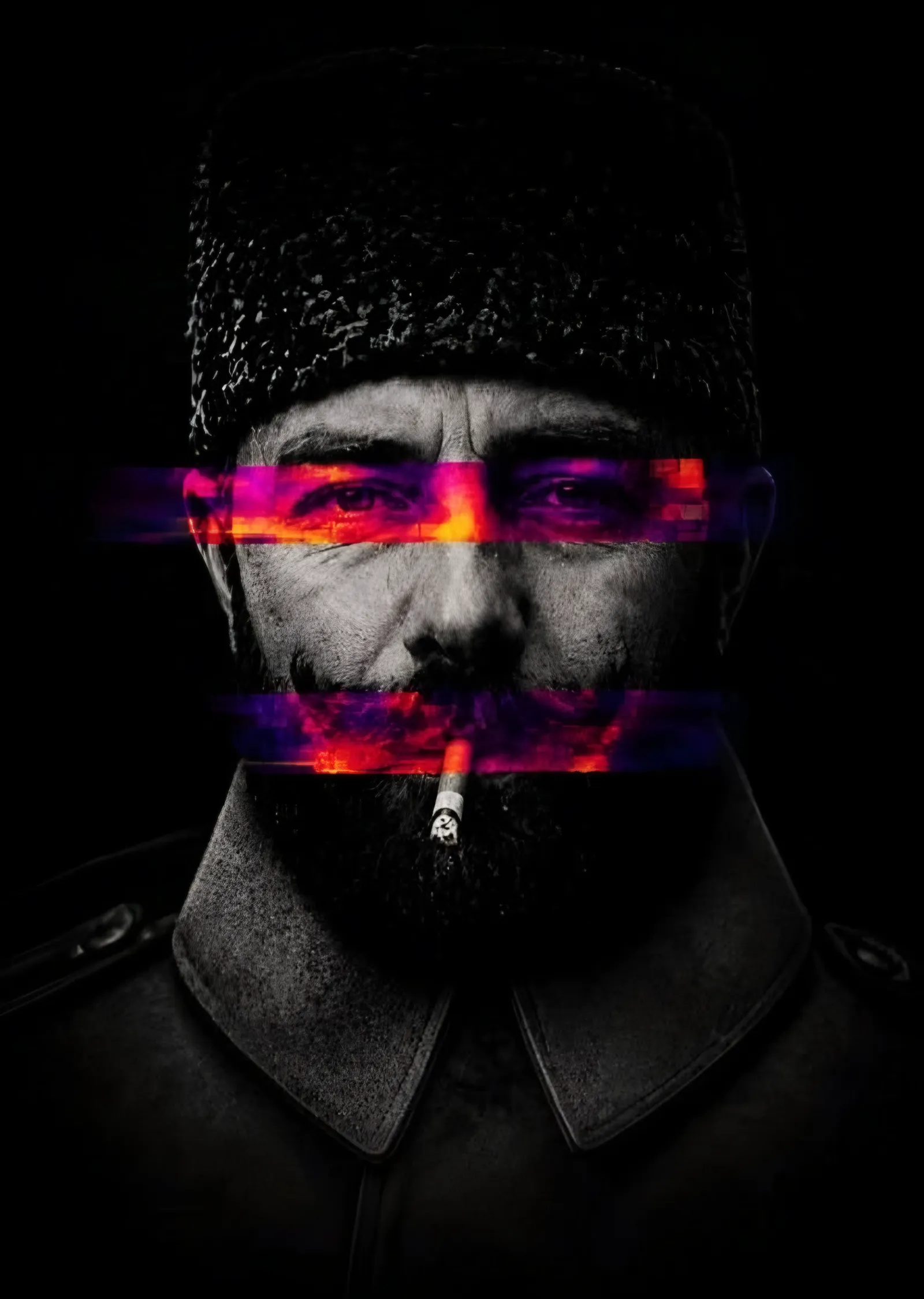 Cemal Paşa - Glitch metal tablo