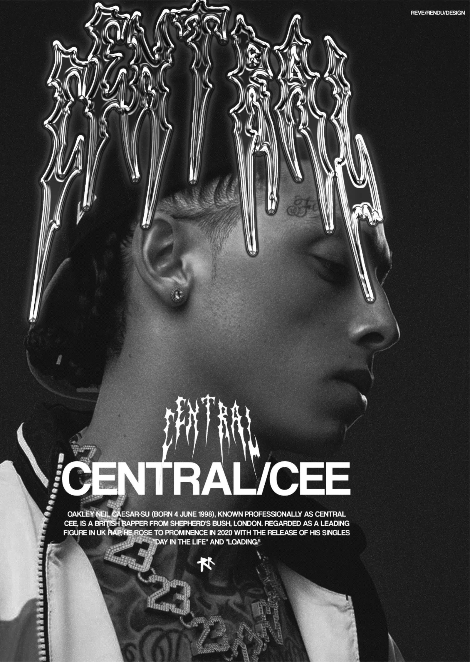 Central Cee - Gümüş Taç metal tablo