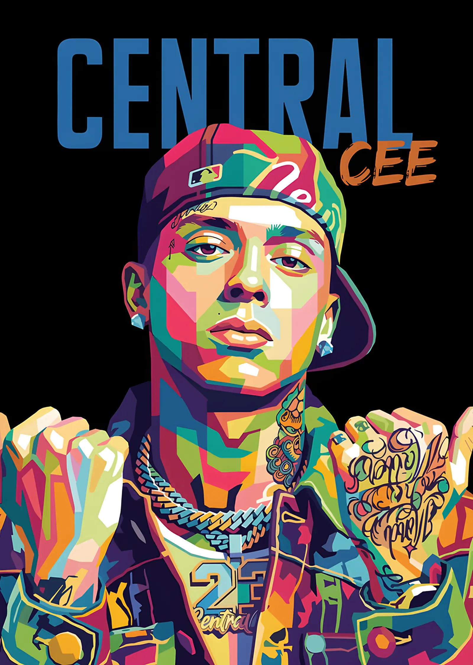 Central Cee - WPAP metal tablo