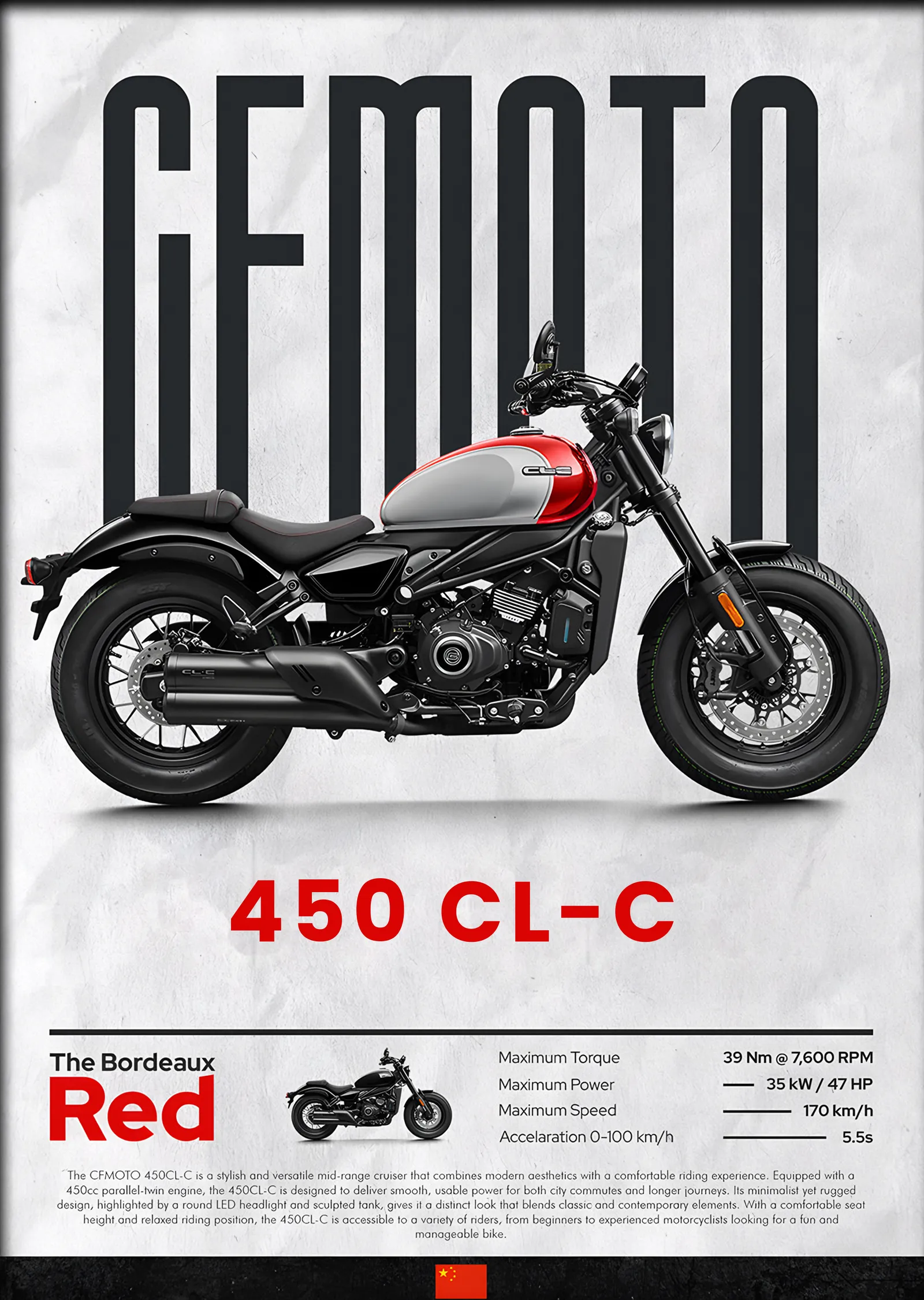 CFMOTO 450 CL-C metal tablo