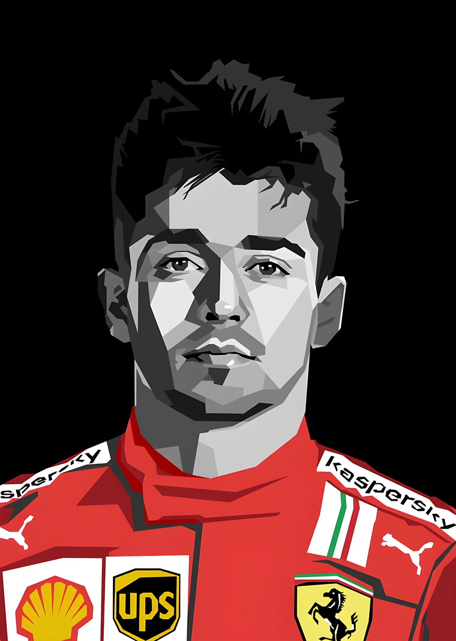 Charles Leclerc - Pop Art Portre metal tablo