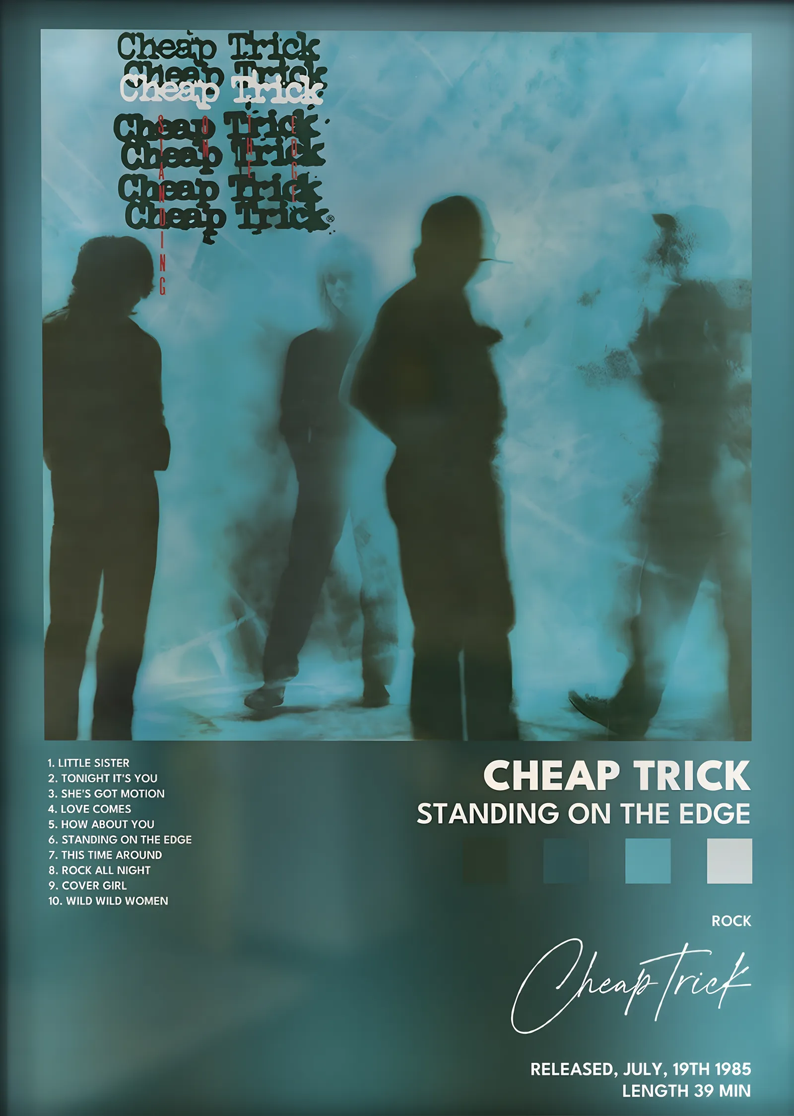 Cheap Trick: Standing on the Edge metal tablo