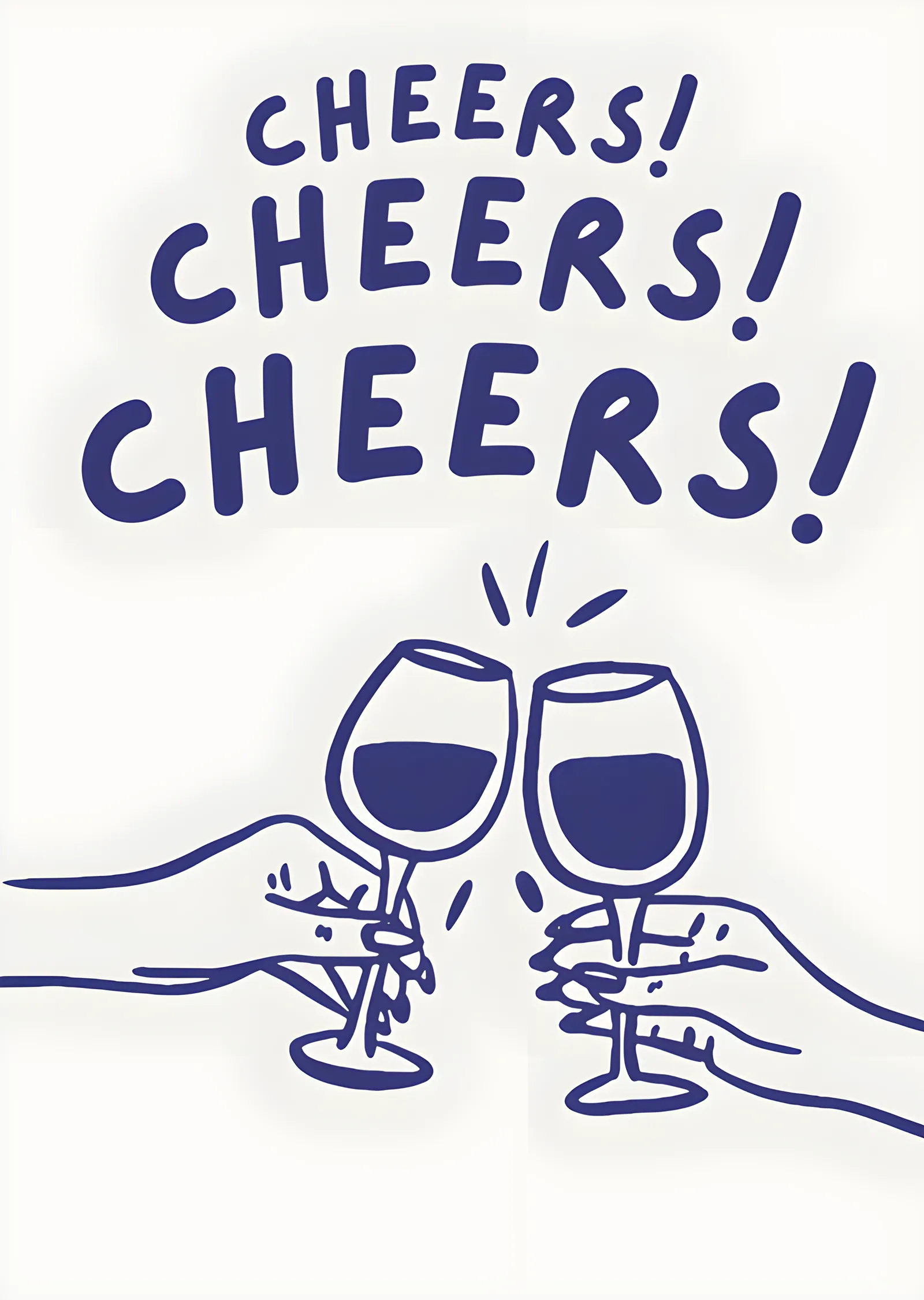 Cheers! Şarap Kadehleri metal tablo