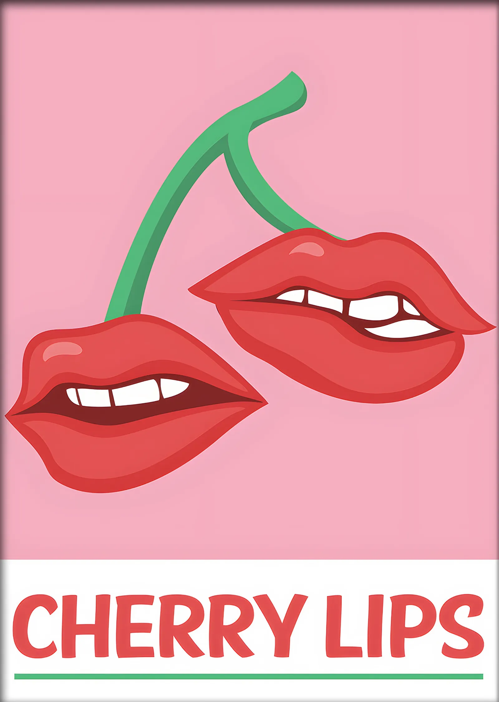 Cherry Lips metal tablo