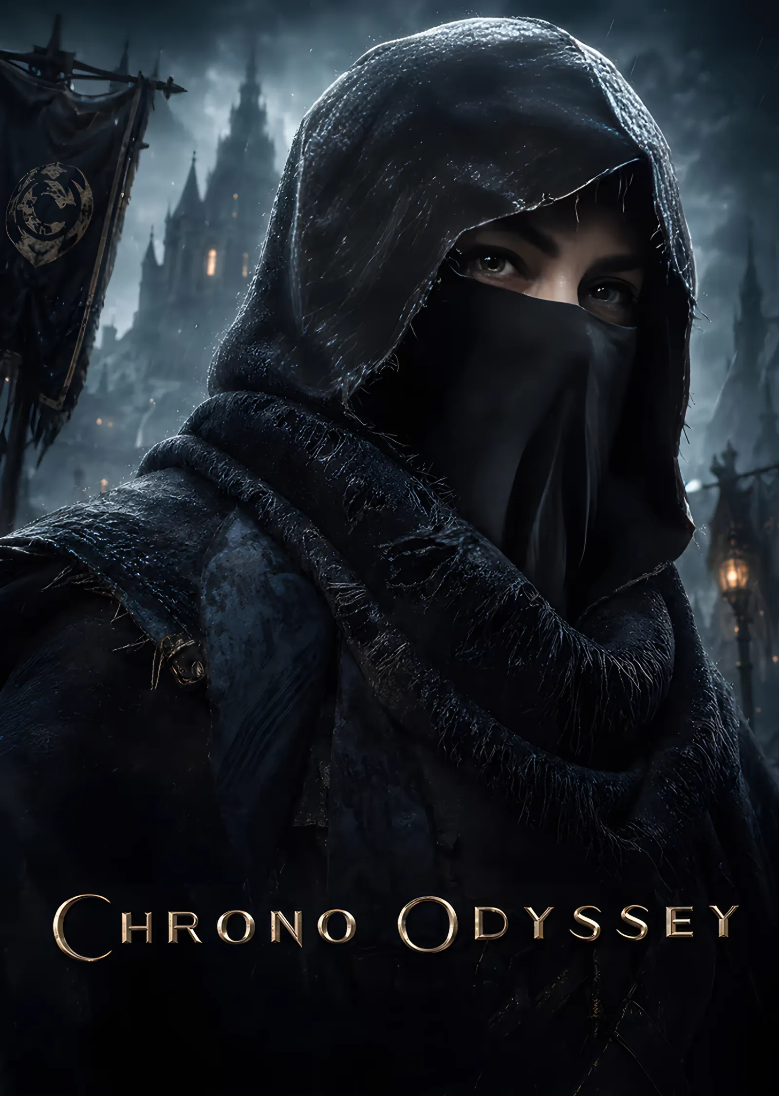 Chrono Odyssey: Kapüşonlu Maskeli Portre metal tablo