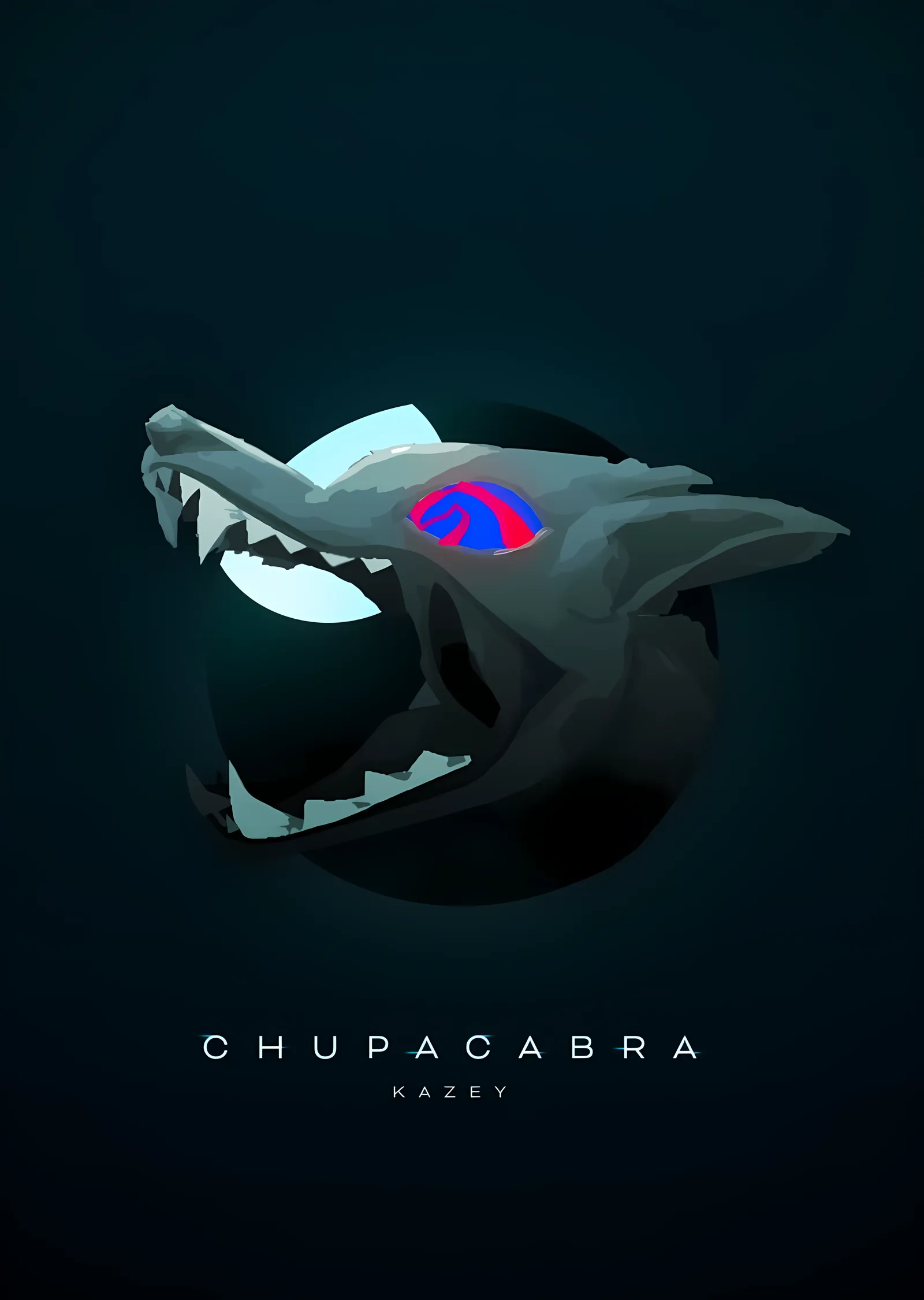 Chupacabra - Neon Yaratık metal tablo