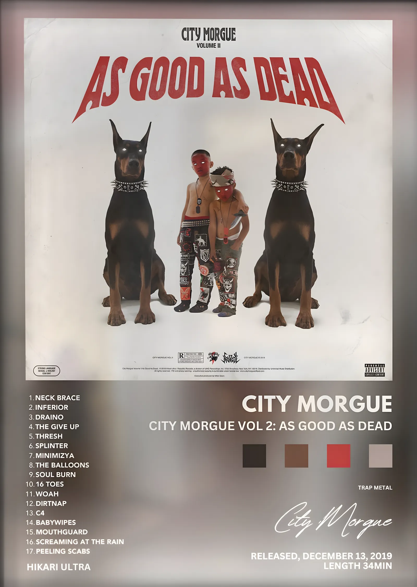 City Morgue: As Good as Dead metal tablo