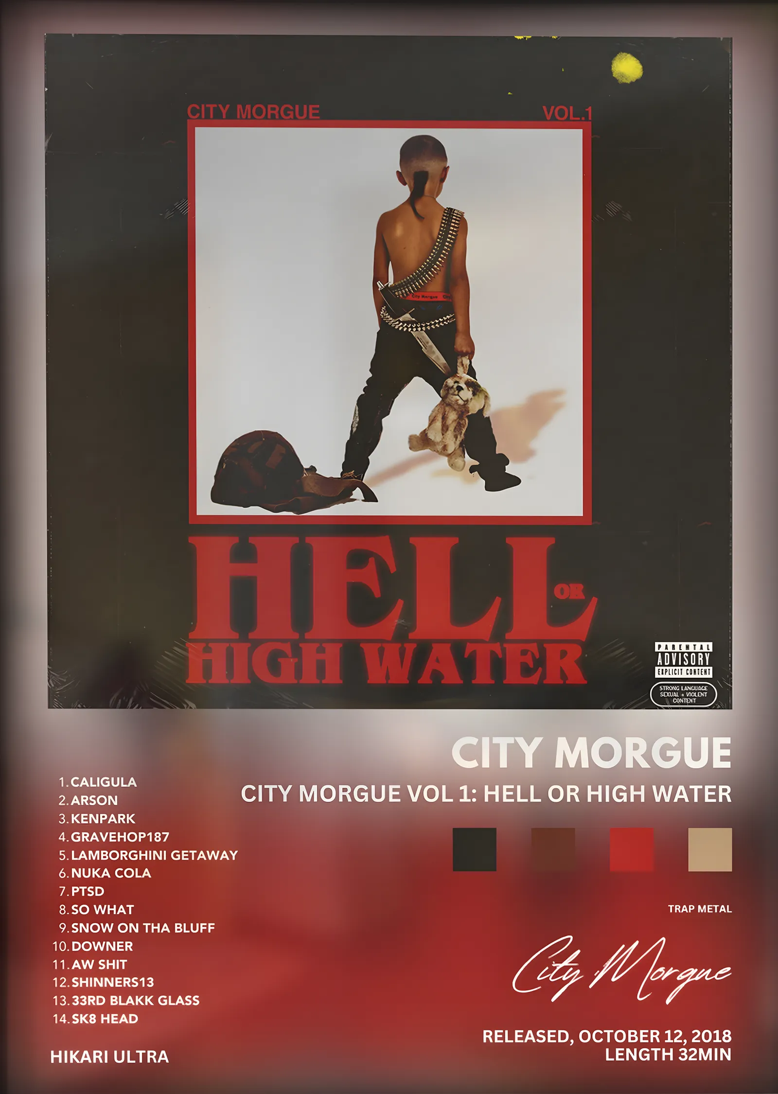 City Morgue: Hell or High Water metal tablo