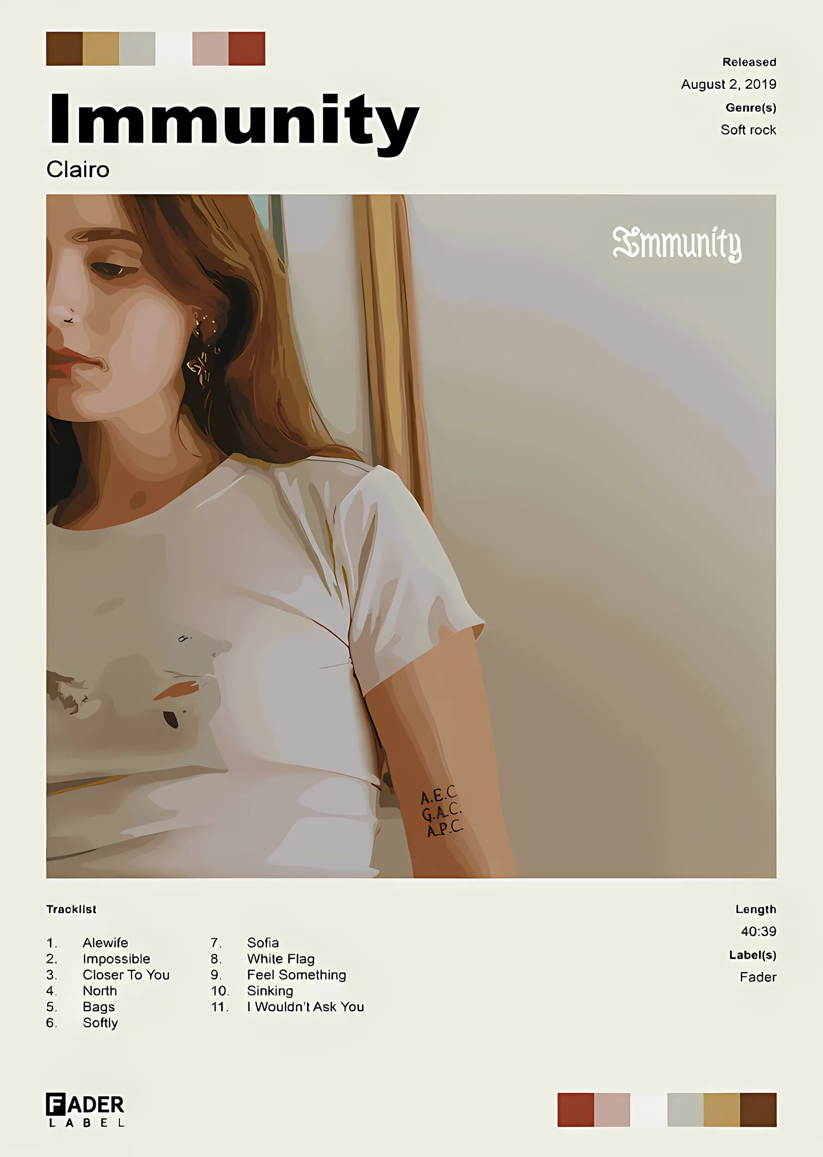 Clairo: Immunity metal tablo